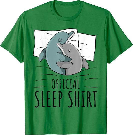 Sleeping Dolphin Lover Women Girls Napping Official Sleep T-Shirt - T-Shirt | Irish Green