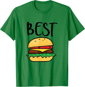 French Fries Hamburger Bestie Best Friend Matching Outfits T-Shirt - T-Shirt | Irish Green