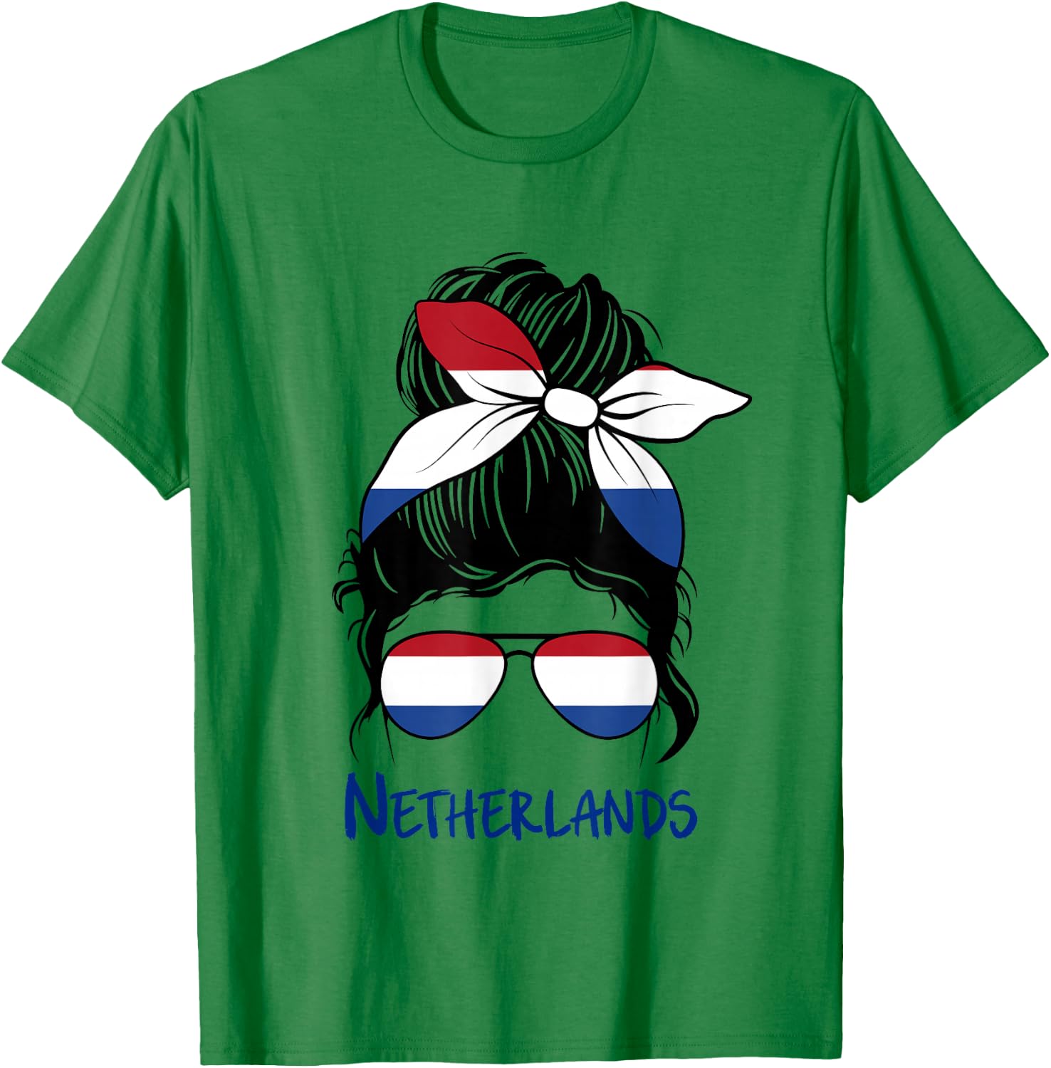 Netherlands Girl Dutch Girl Netherland Woman Flag T-Shirt - T-Shirt | Irish Green