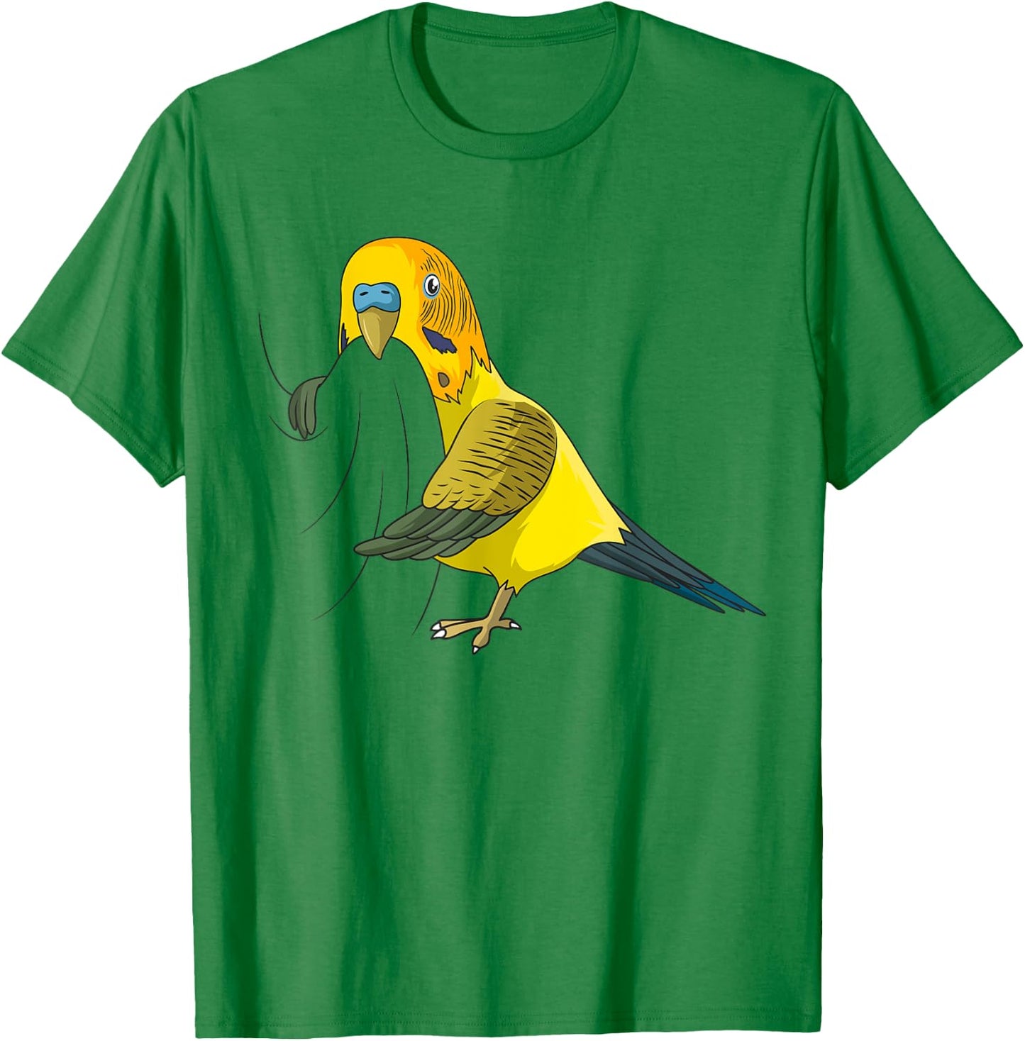 Budgie Lovers Parakeet Welli T-Shirt - T-Shirt | Irish Green