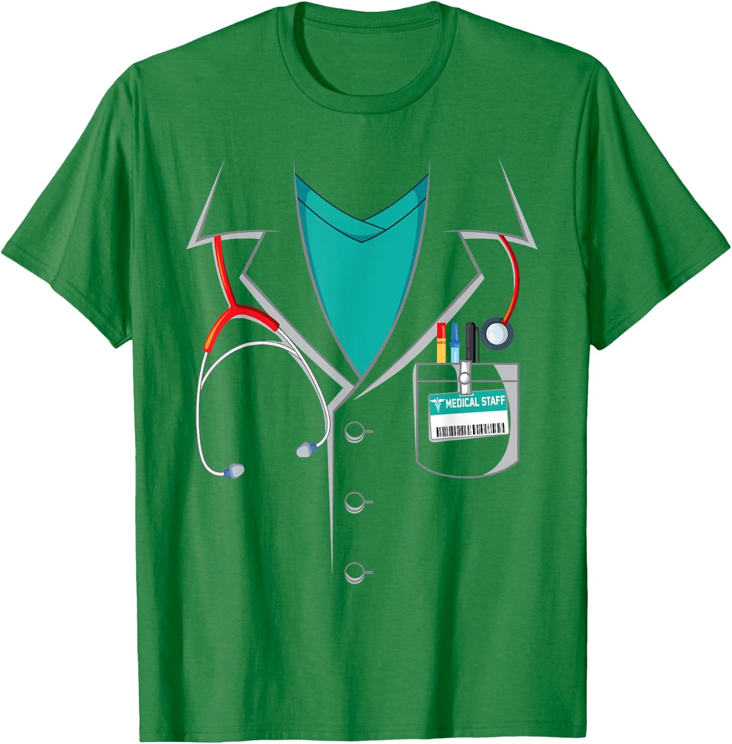 Doctor Lab Coat Funny Halloween Costume White T-Shirt - T-Shirt | Irish Green