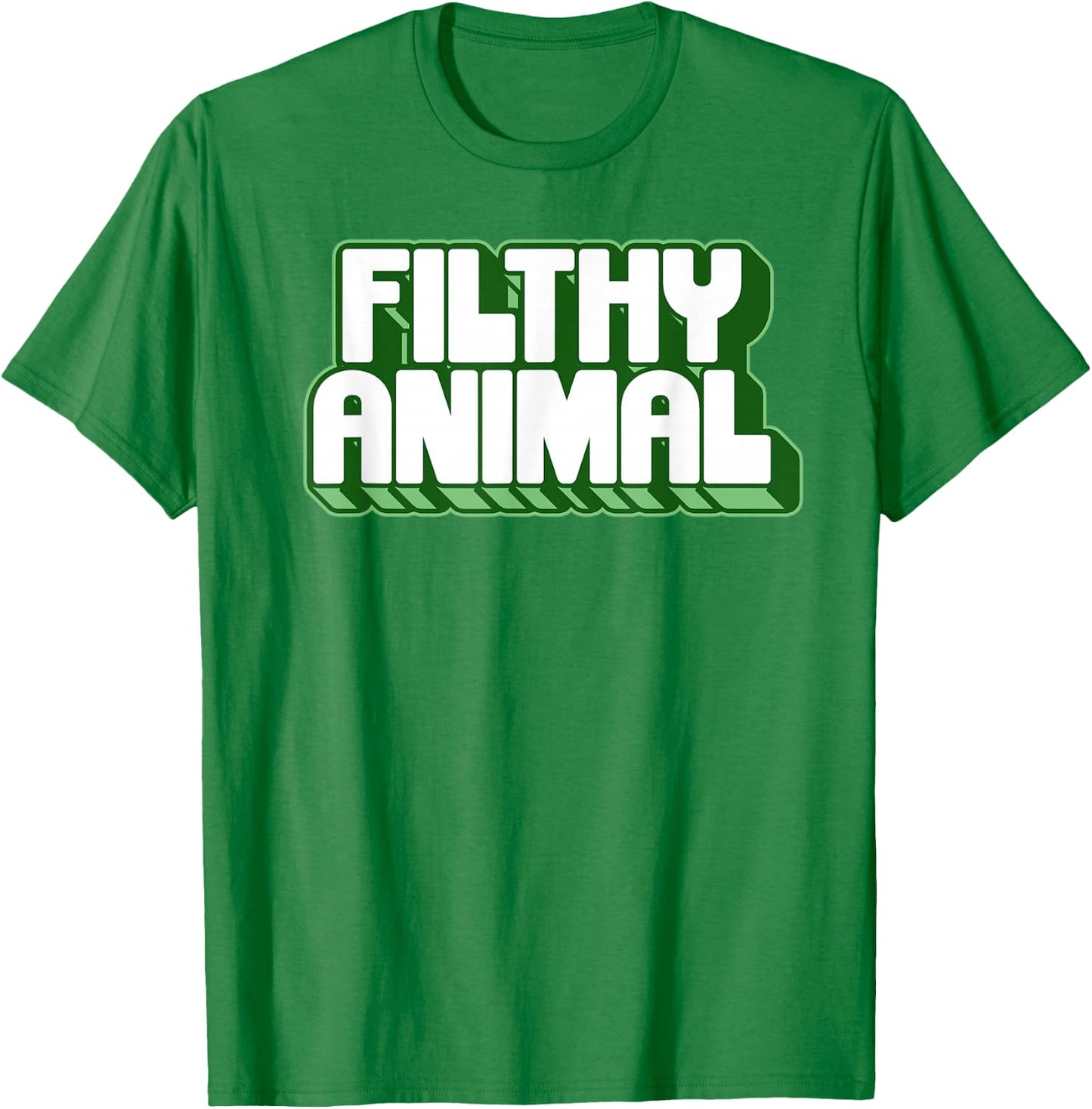 Filthy Animal Funny Xmas Holiday Minimalist Graphic T-Shirt - T-Shirt | Irish Green