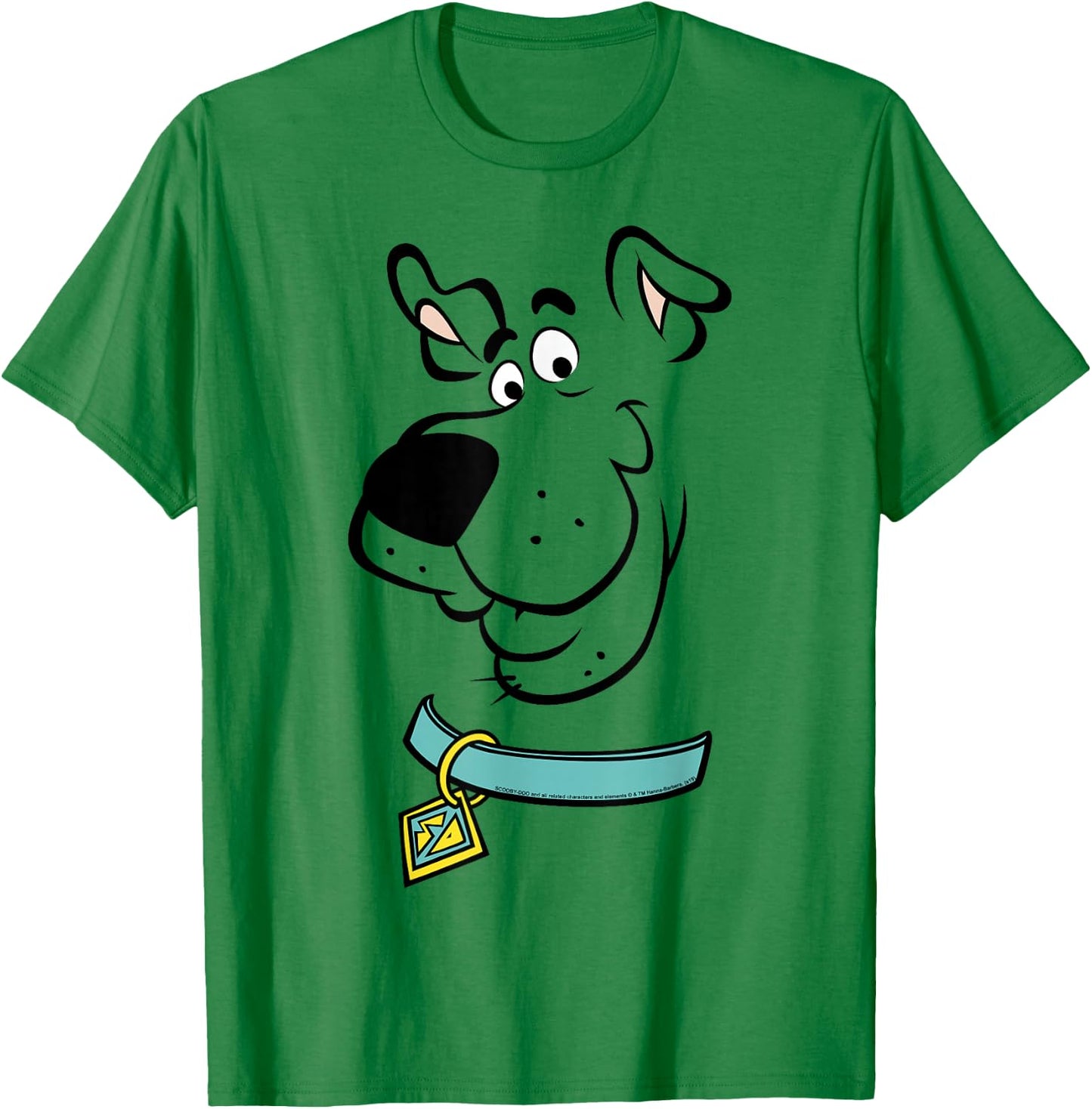 Scooby Doo Big Face Scooby Outline T-Shirt - T-Shirt | Irish Green