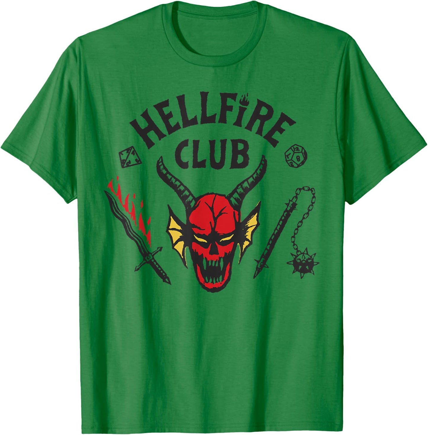 Stranger Things 4 Hellfire Club Logo T-Shirt - T-Shirt | Irish Green