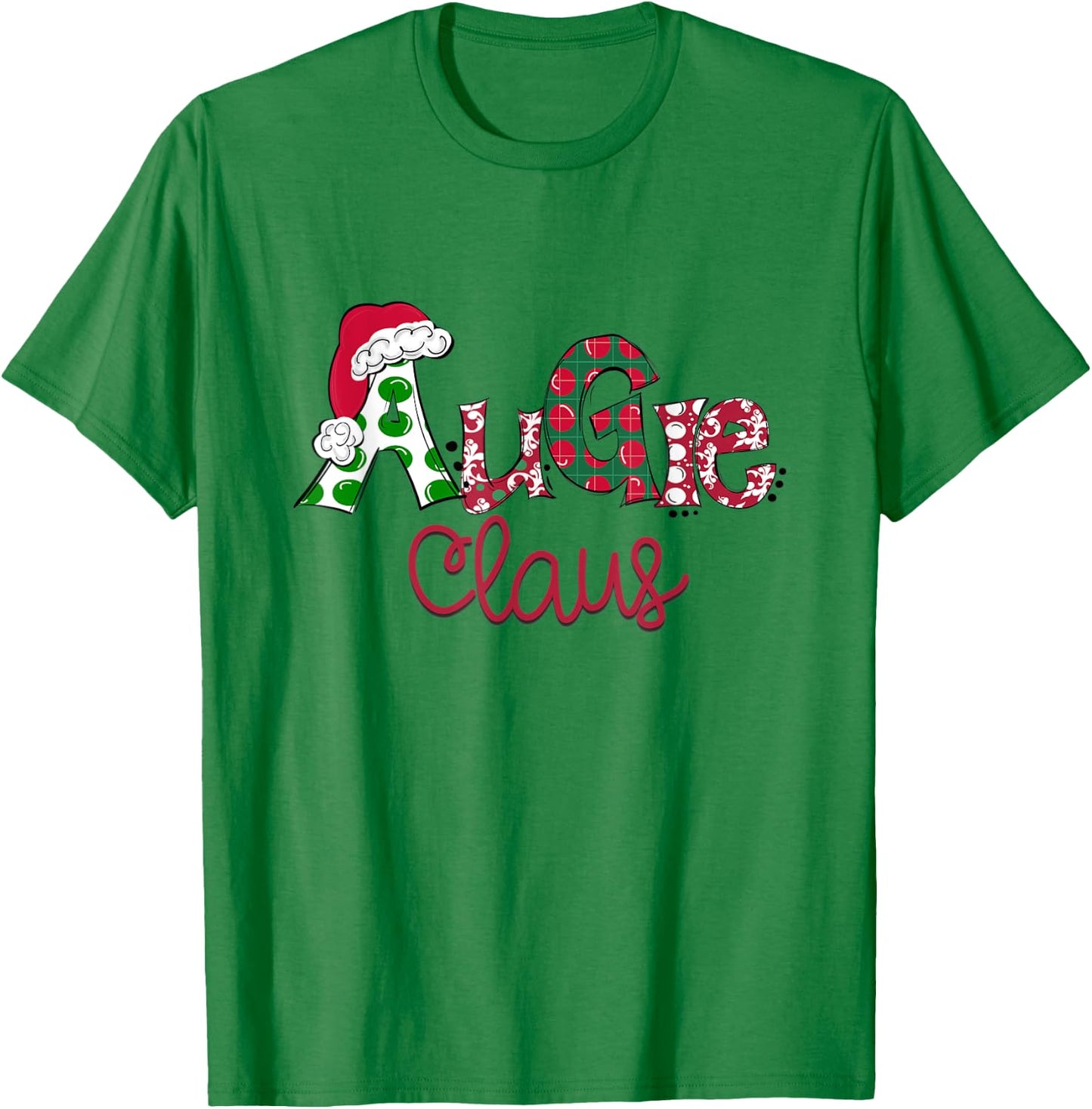 Christmas Augie Claus Pajama Suit Santa Hat X-mas T-Shirt - T-Shirt | Irish Green