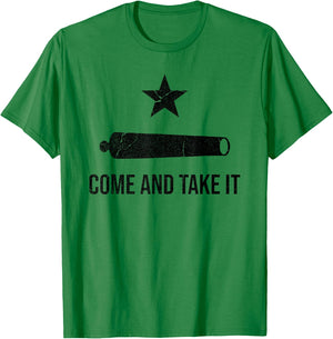 Come and Take It Cannon Texas Flag Lone Star T-Shirt - T-Shirt | Irish Green