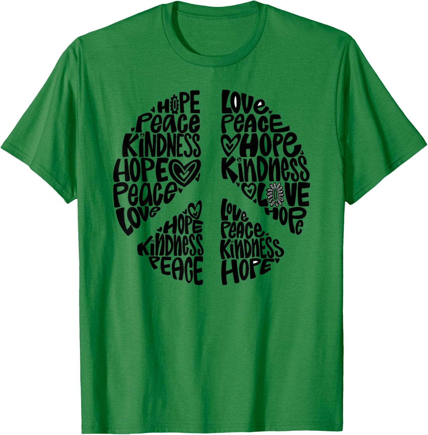 PEACE LOVE Shirt 60s 70s Tie Dye Hippie Halloween Costume T-Shirt - T-Shirt | Irish Green