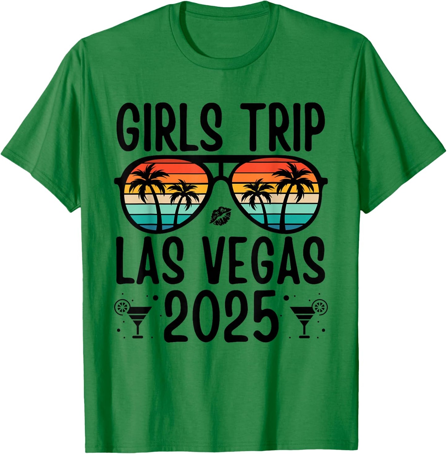 Las Vegas Girls Trip 2025 Summer Vacation Girls Weekend T-Shirt - T-Shirt | Irish Green