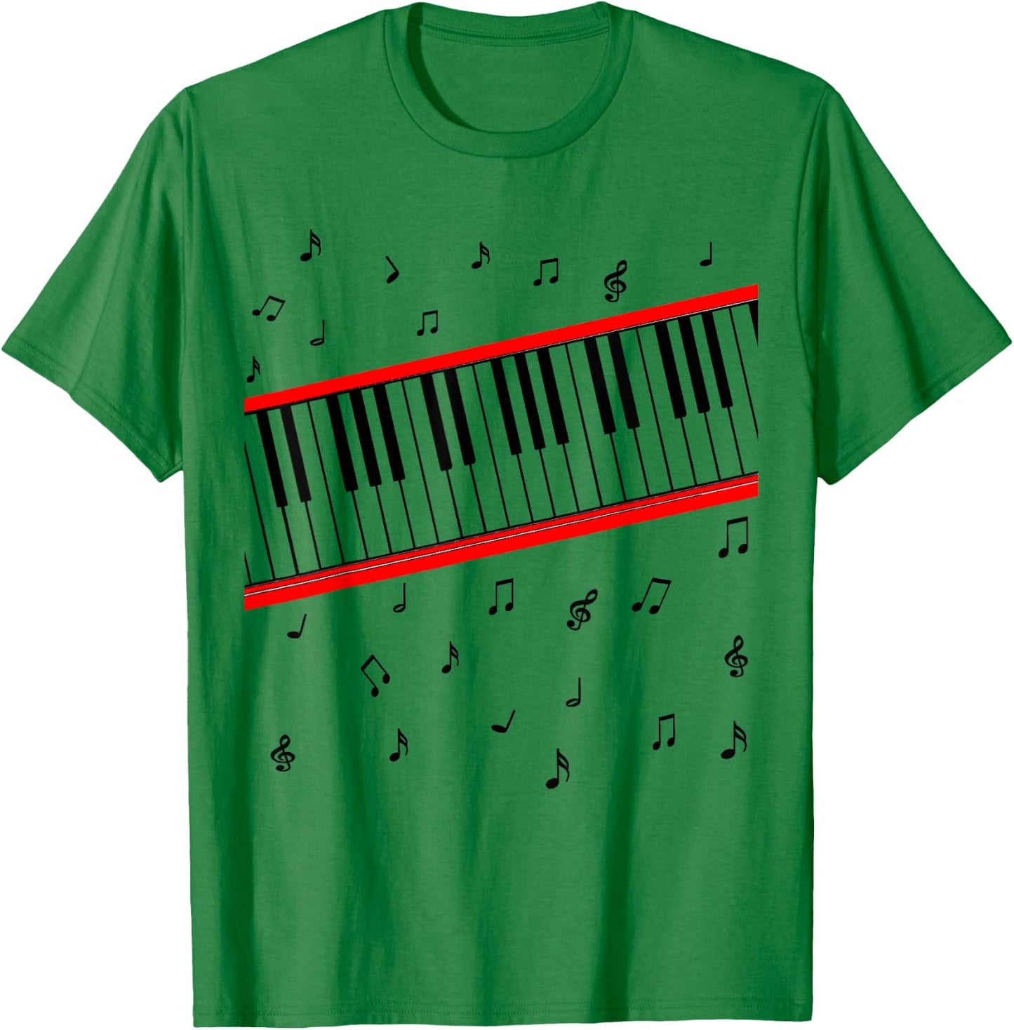 Piano Keys Music Lover Beat It Pianist 1980s Cosplay Costume T-Shirt - T-Shirt | Irish Green