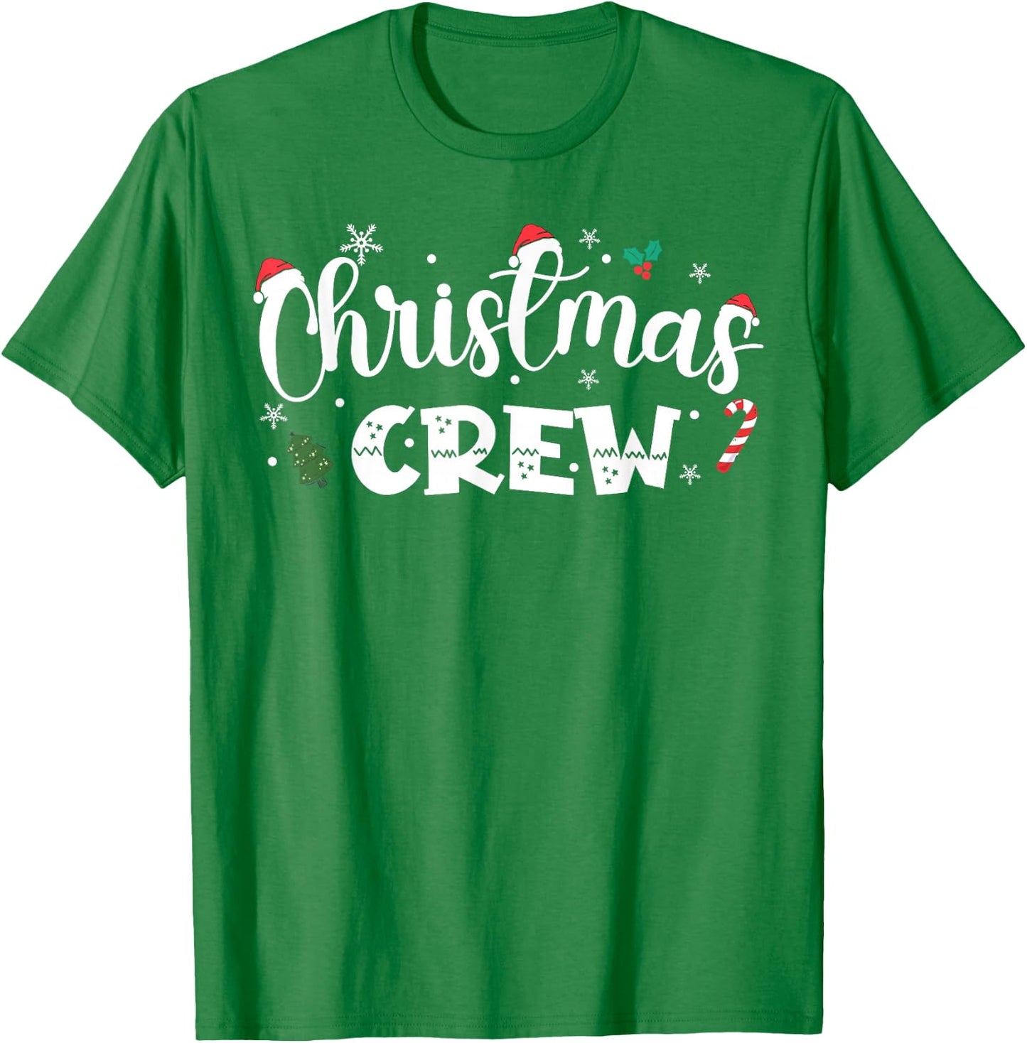 Christmas Crew Santa Family Matching Group Xmas Boys Men T-Shirt - T-Shirt | Irish Green