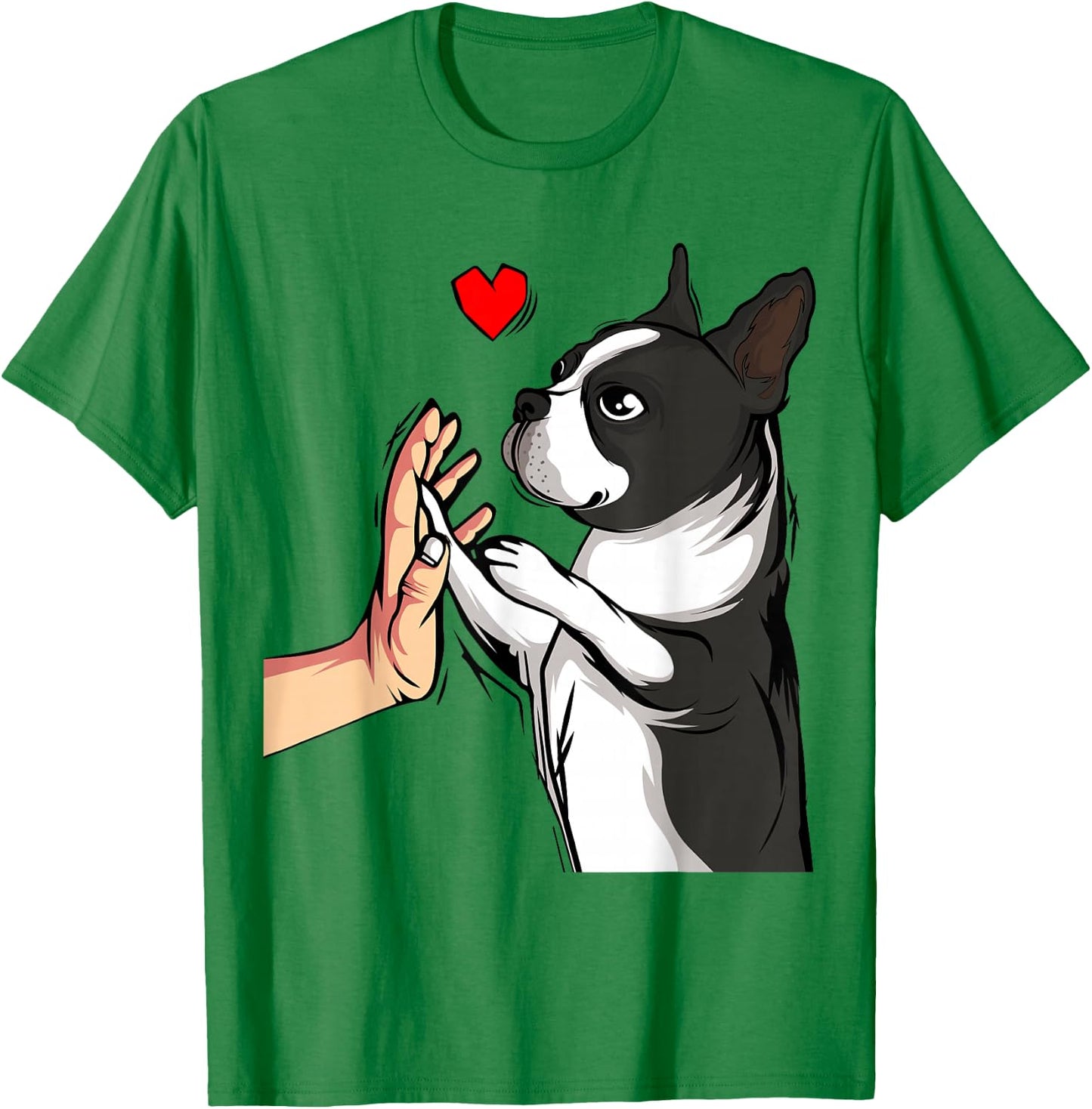 Boston Terrier Love Bostie Dog Mom Funny Girls Small T-Shirt - T-Shirt | Irish Green