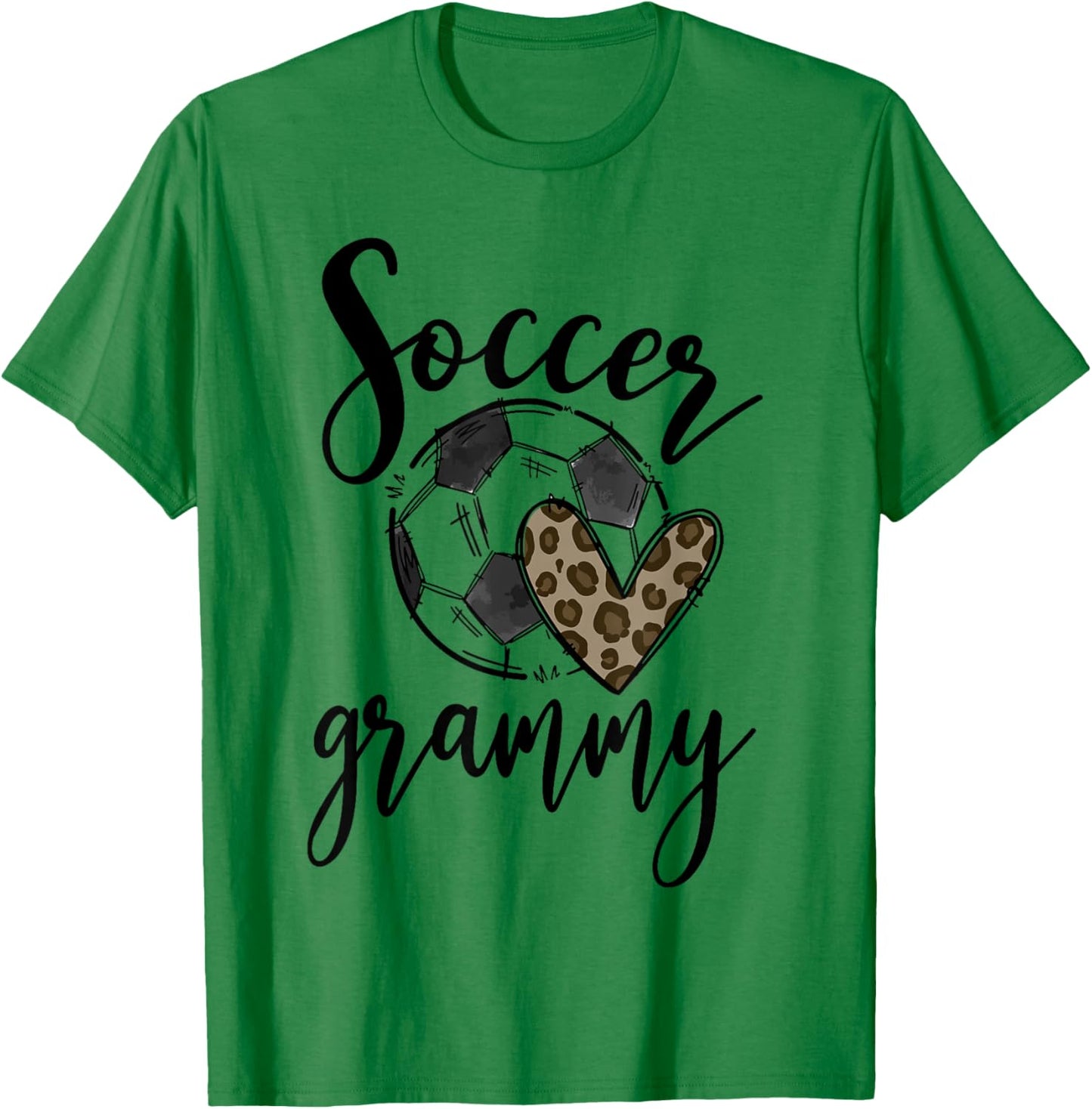 Soccer Grammy Leopard Funny Soccer T-Shirt - T-Shirt | Irish Green