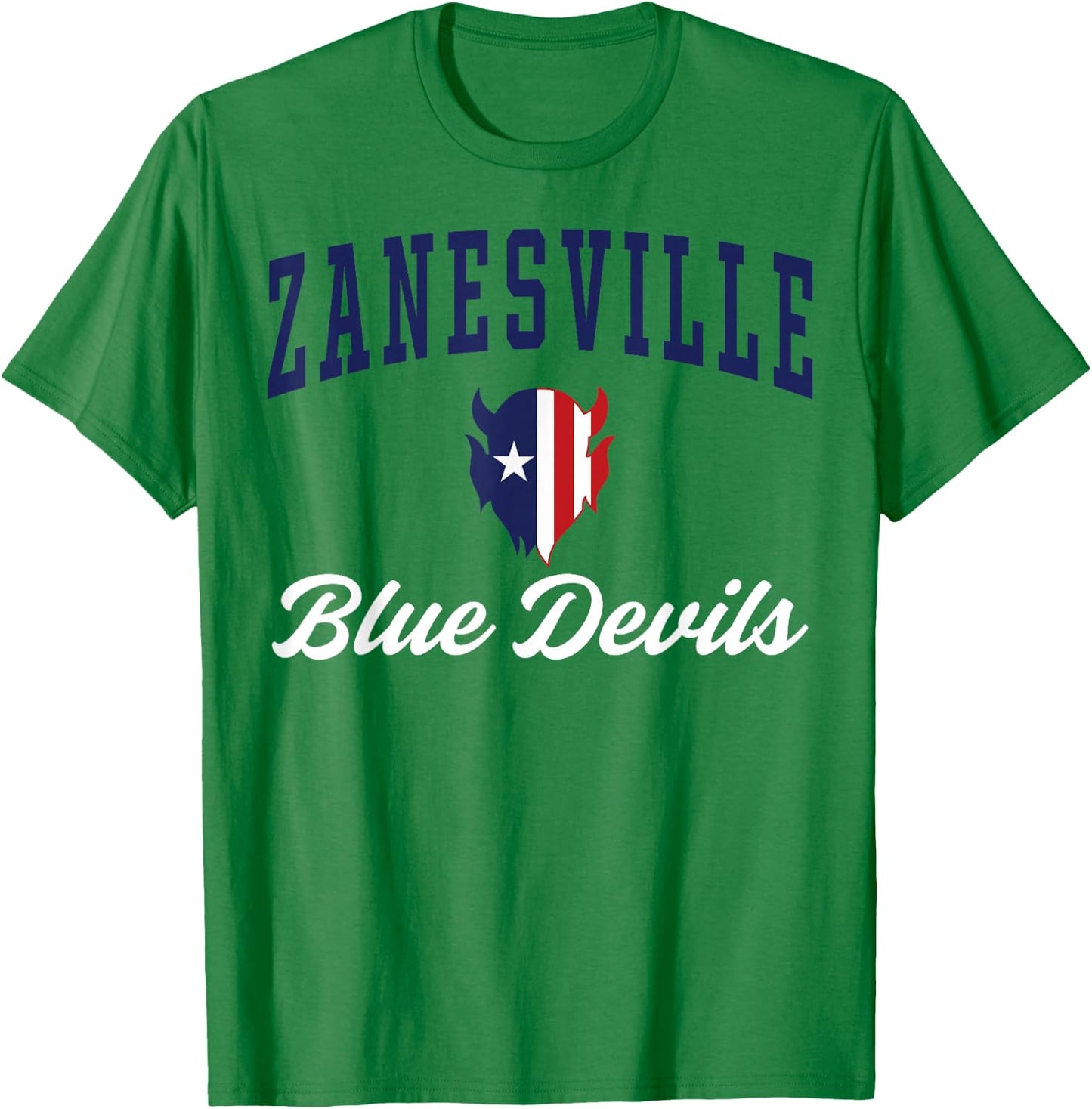 Zanesville High School Blue Devils C3 T-Shirt - T-Shirt | Irish Green