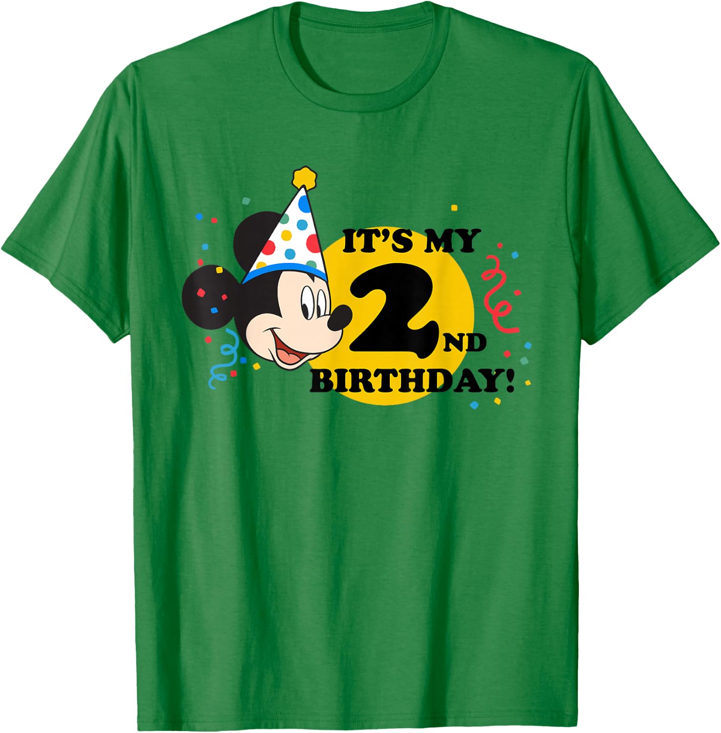 Disney Mickey Mouse 2nd Birthday T-Shirt - T-Shirt | Irish Green