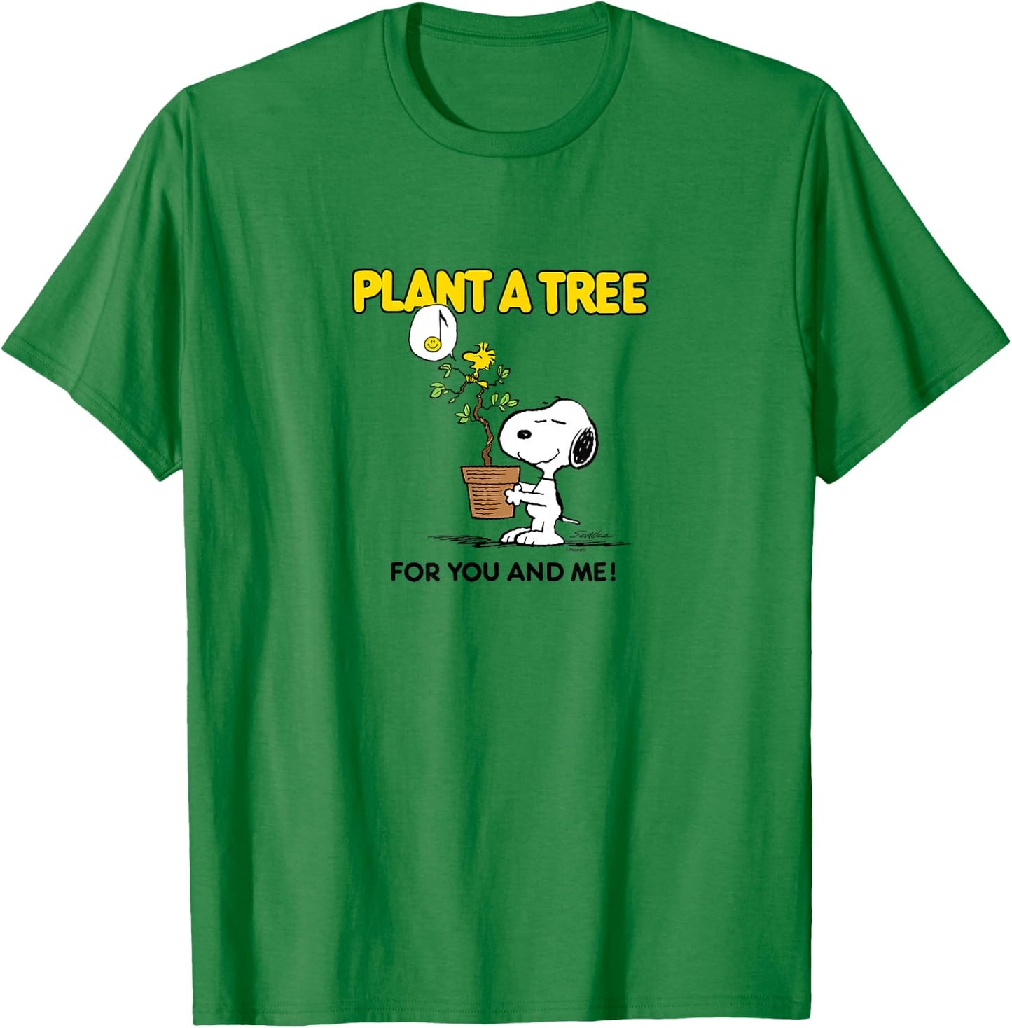 Peanuts - Earth Day Snoopy Plant A Tree for You and Me T-Shirt - T-Shirt | Irish Green