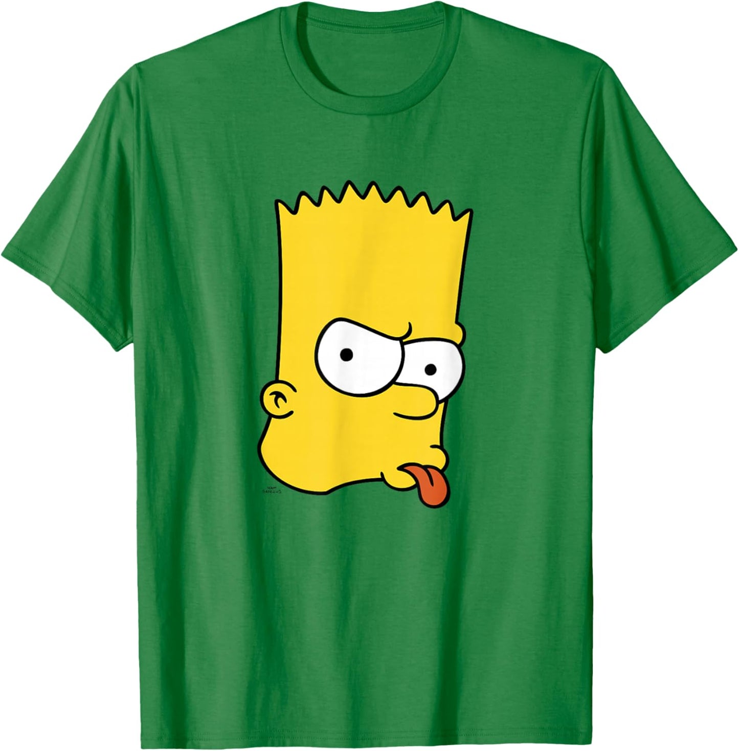 The Simpsons Bart Simpson Big Face T-Shirt - T-Shirt | Irish Green