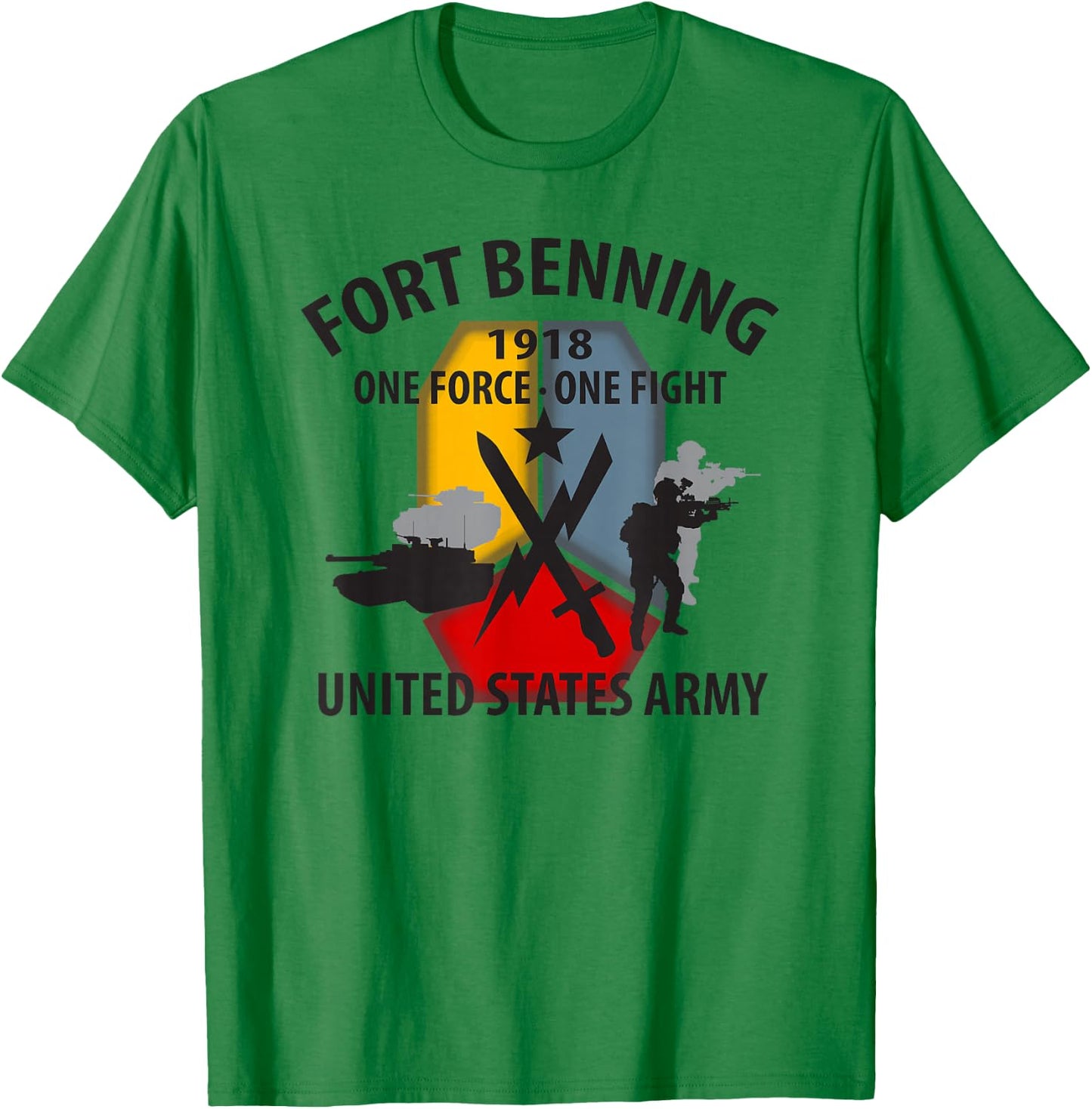 Fort Benning United States Army T-Shirt - T-Shirt | Irish Green
