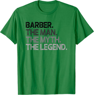Barber Design The Man Myth Legend T-Shirt - T-Shirt | Irish Green