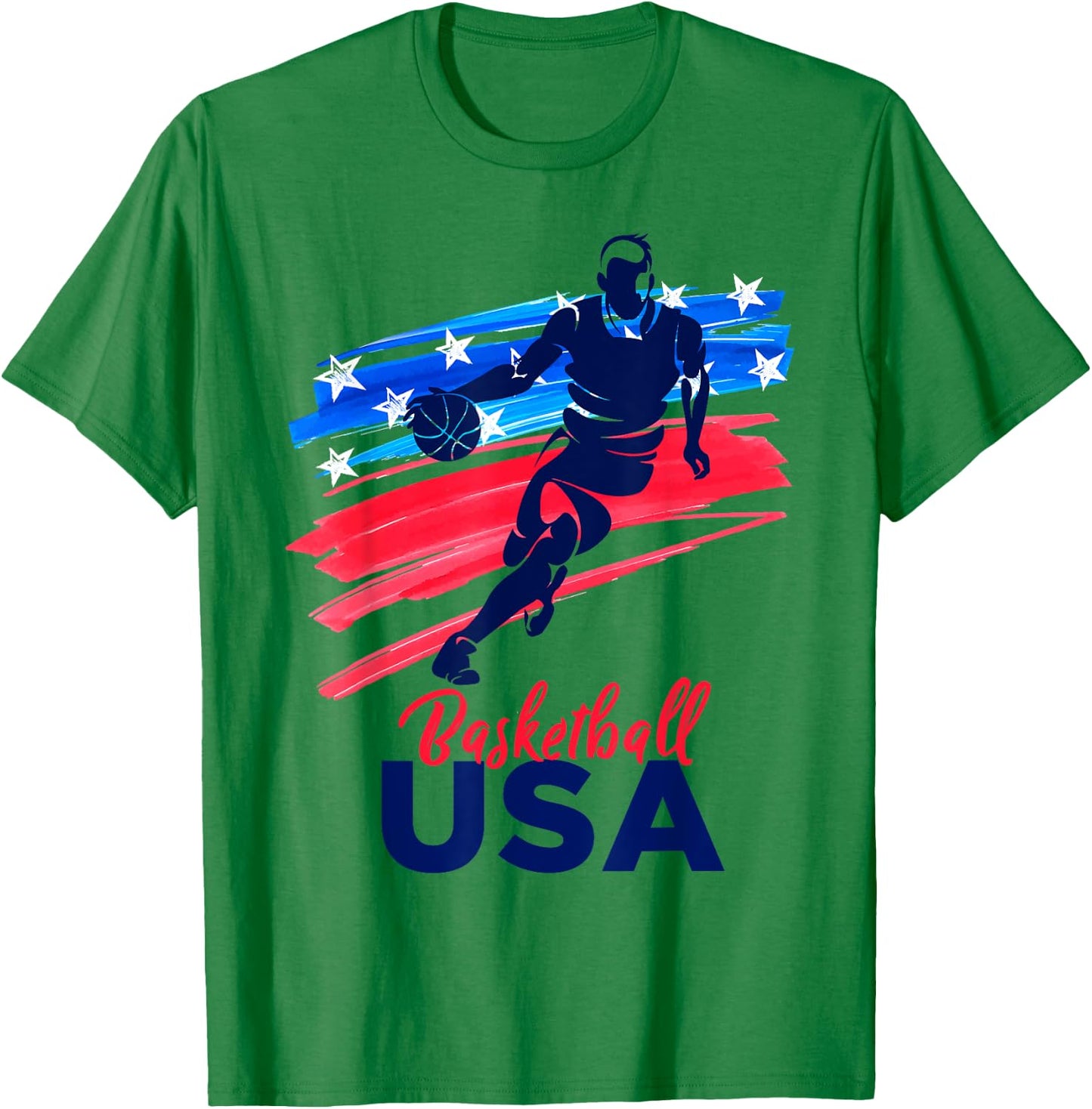 Basketball USA Support the Team Shirt Basketball Lover T-Shirt - T-Shirt | Irish Green