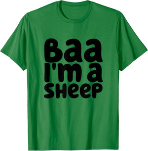 Baa I'm A Sheep Funny Halloween Costume Party Idea T-Shirt - T-Shirt | Irish Green