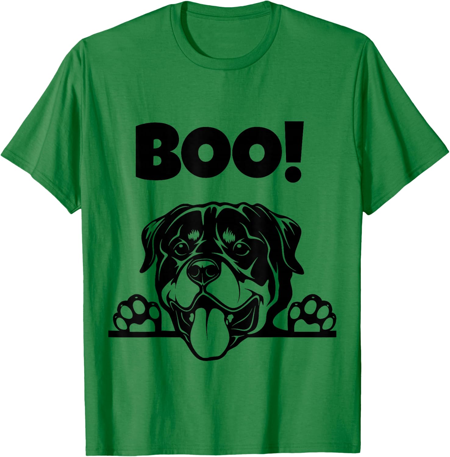 Boo! | Hiding Puppy Metzgerhund Dog Halloween Rottweiler T-Shirt - T-Shirt | Irish Green