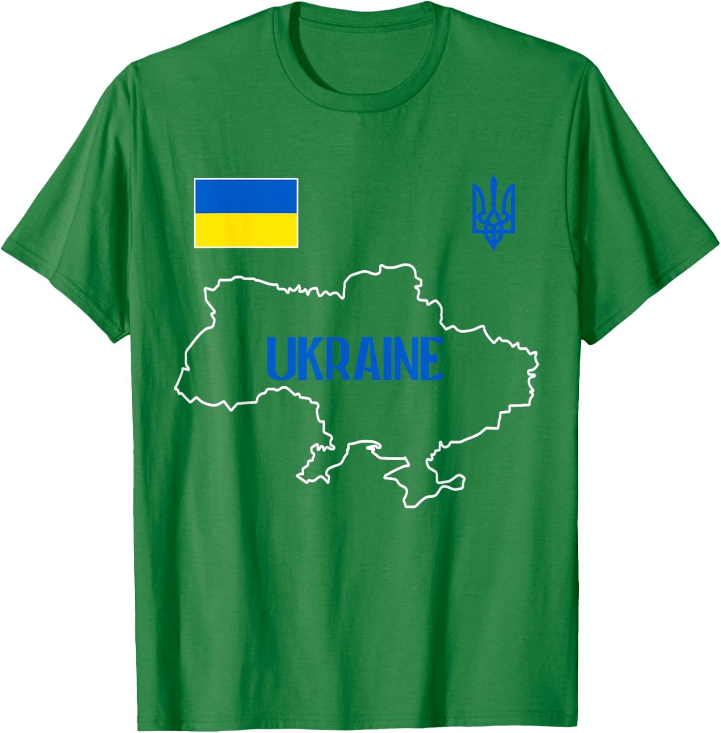 Ukrainian Patriotic Ukraine Flag, Ukrainian Football Fan T-Shirt - T-Shirt | Irish Green