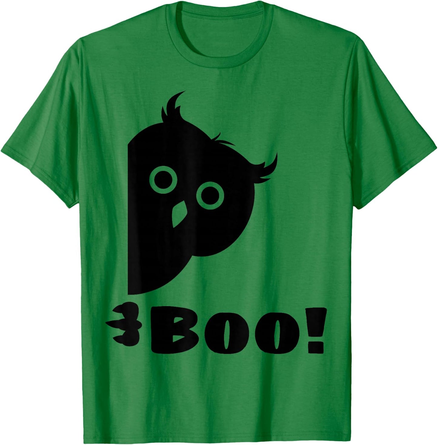 Boo! | Funny Owl Lover Shirt Hiding Peekaboo Halloween Owl T-Shirt - T-Shirt | Irish Green