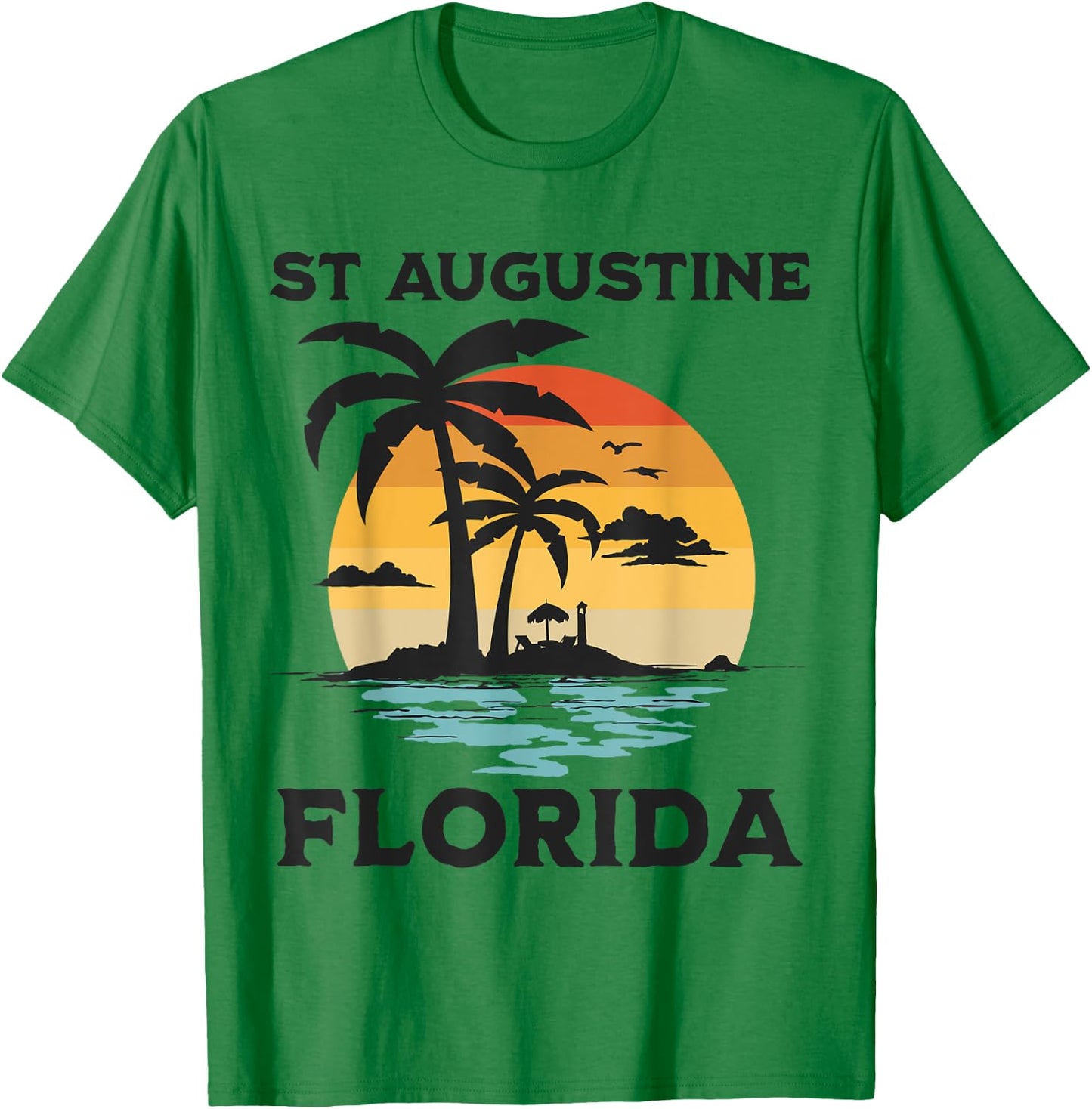 St Augustine Florida Beach Surf Summer Vacation Vintage Women Kids T-Shirt - T-Shirt | Irish Green