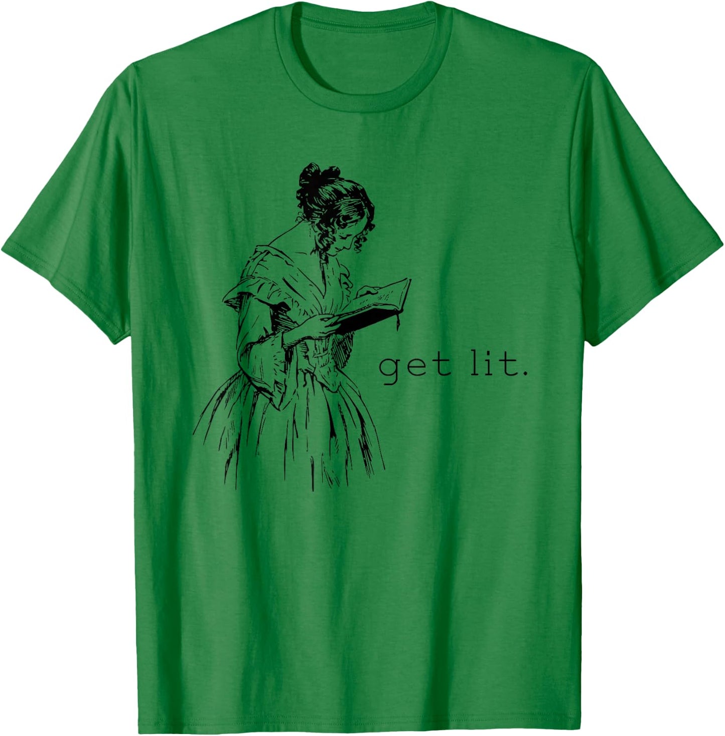 Get Lit for Book Lovers T-Shirt - T-Shirt | Irish Green