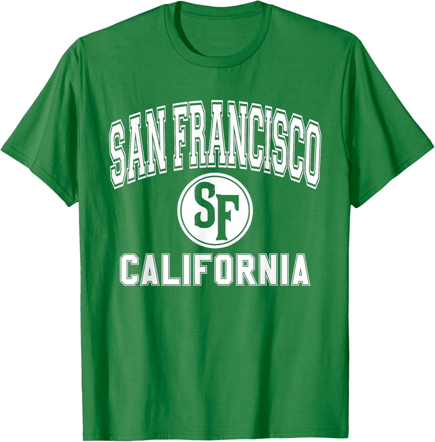San Francisco California SF Pink with White Print T-Shirt - T-Shirt | Irish Green