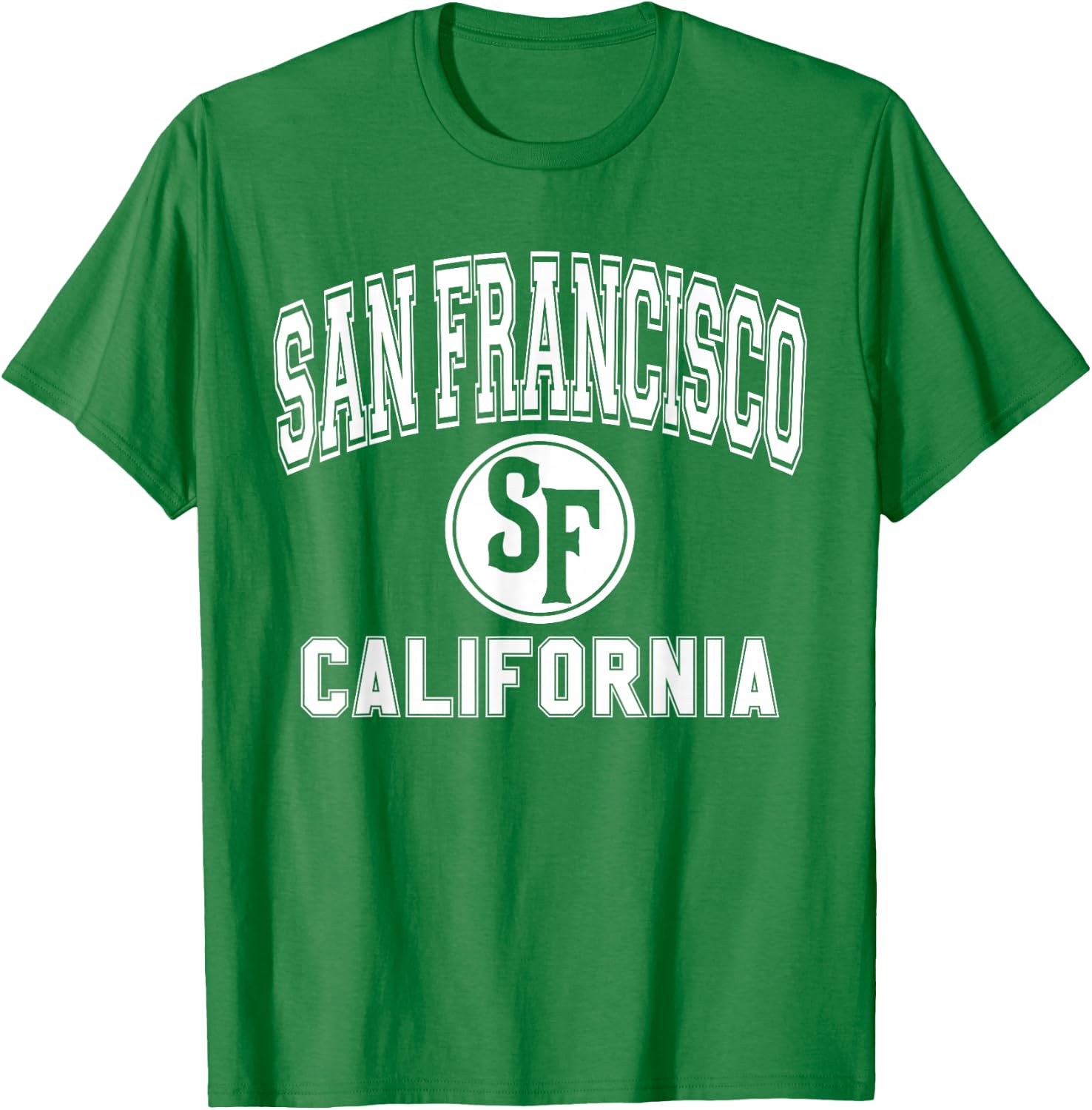 San Francisco California SF Pink with White Print T-Shirt - T-Shirt | Irish Green