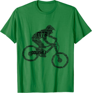 Downhill Mountain Bike Biker MTB Mountain Biker Boys Children T-Shirt - T-Shirt | Irish Green