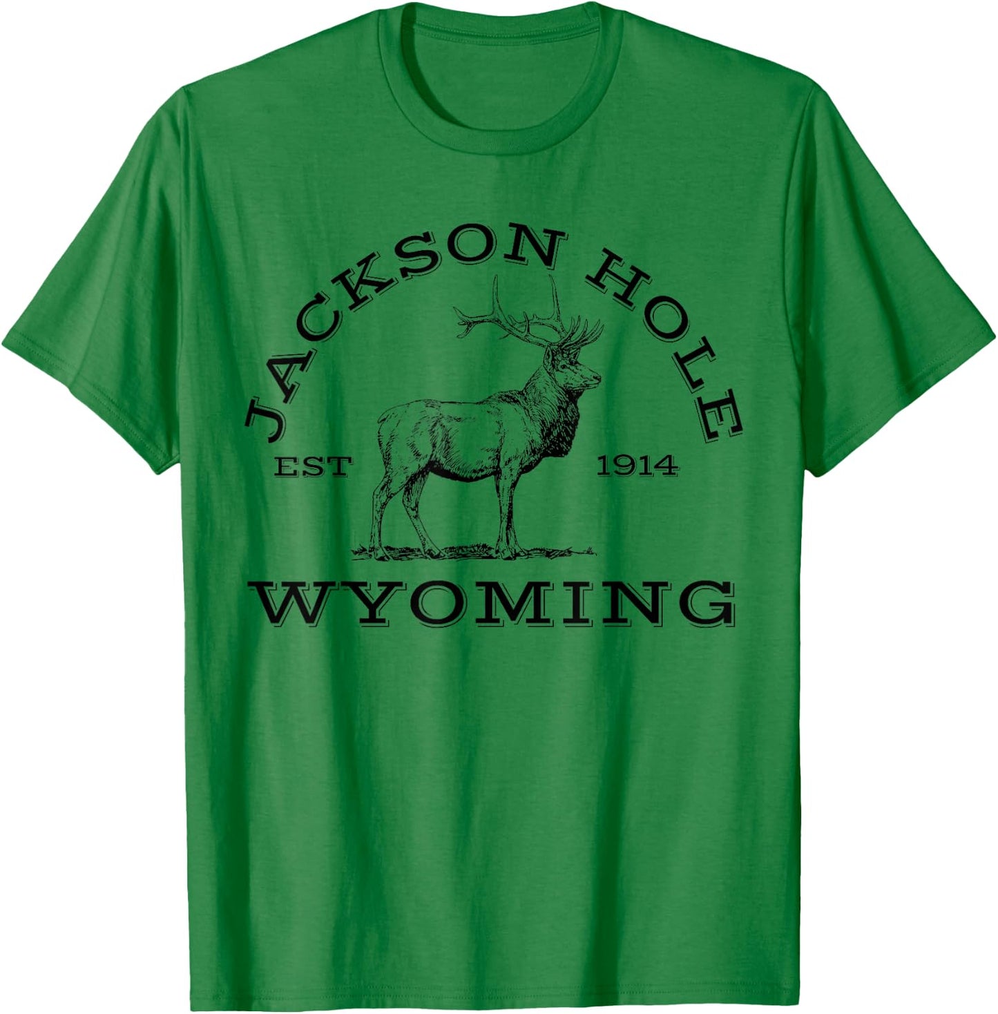 Jackson Hole Wyoming Elk Hike Outdoors T-Shirt - T-Shirt | Irish Green