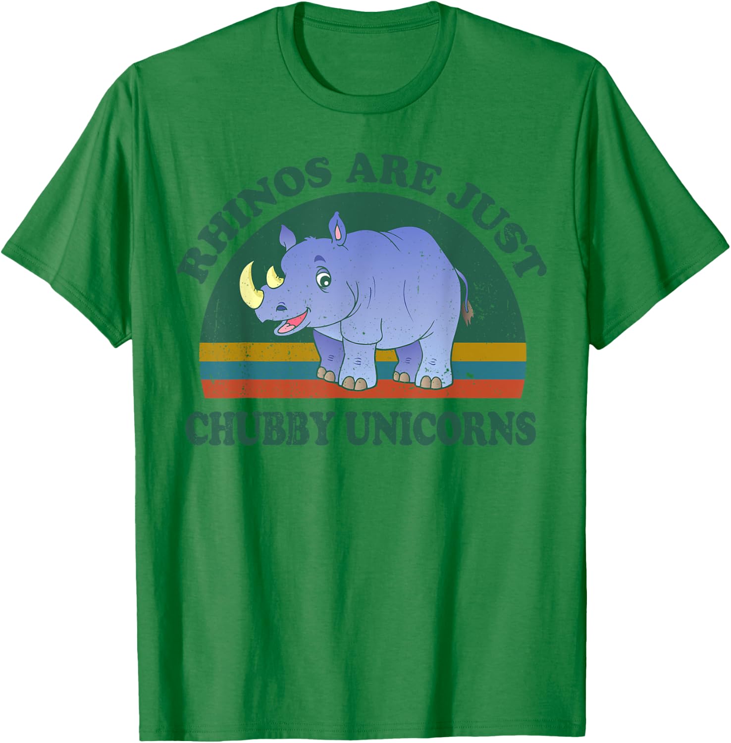 Rhino-Shirt Save The Rhinos Are Just Chubby-Unicorns T-Shirt - T-Shirt | Irish Green