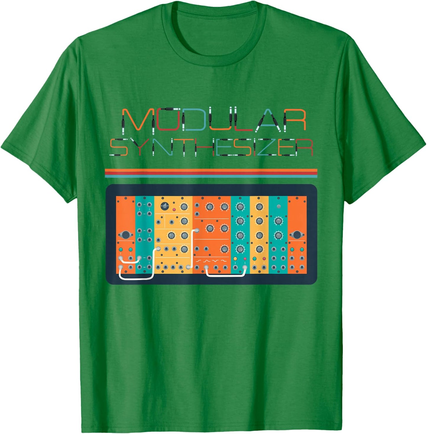 Modular Synthesizer T Shirt | 80s Analog Synth Synthesizer T-Shirt - T-Shirt | Irish Green