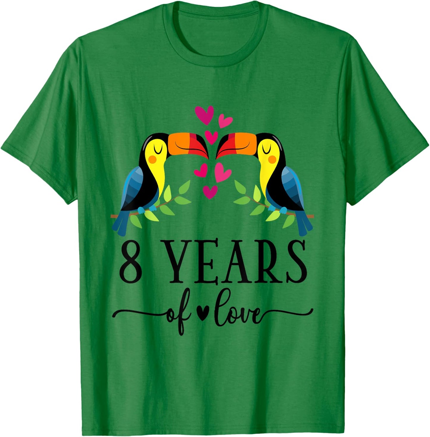 8th Anniversary Couples 8 Years Together T-Shirt - T-Shirt | Irish Green