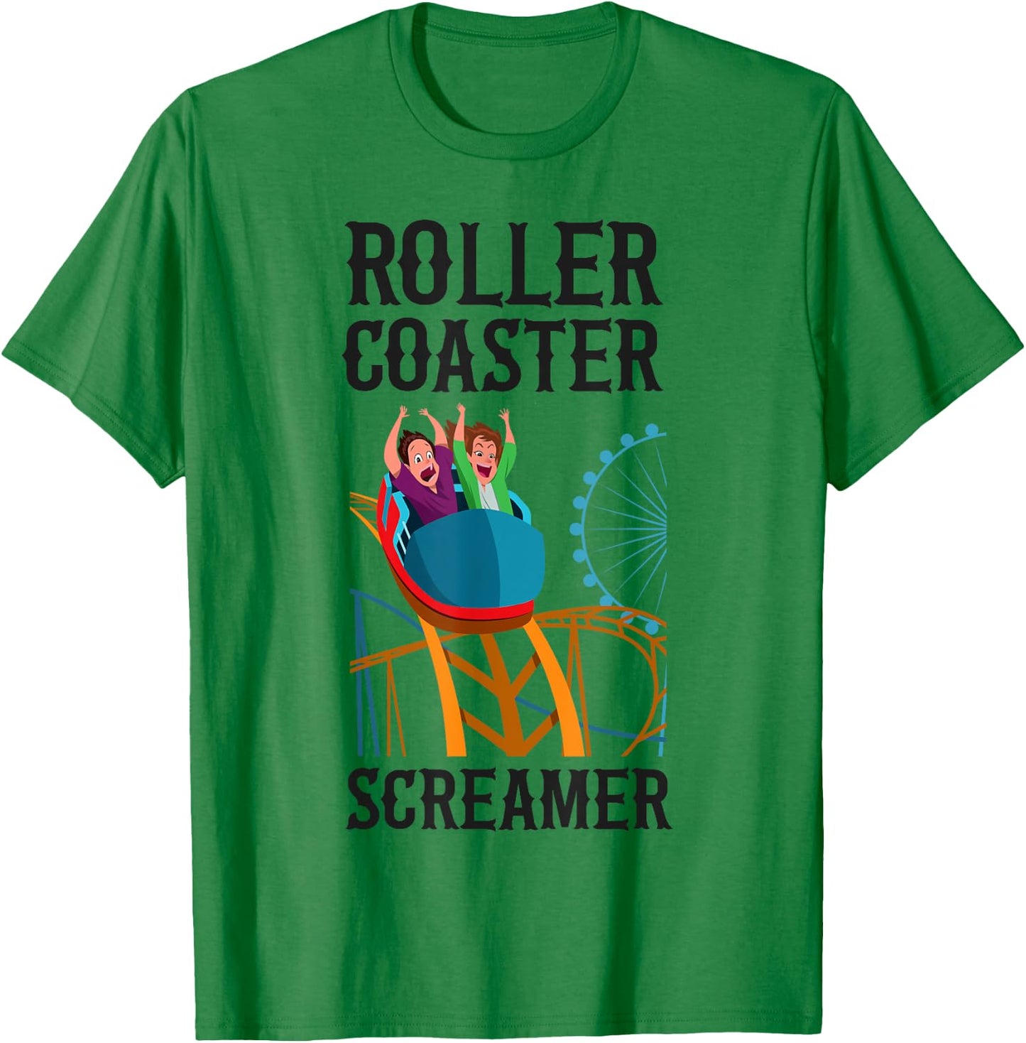 Roller Coaster Roller Coaster Screamer T-Shirt - T-Shirt | Irish Green