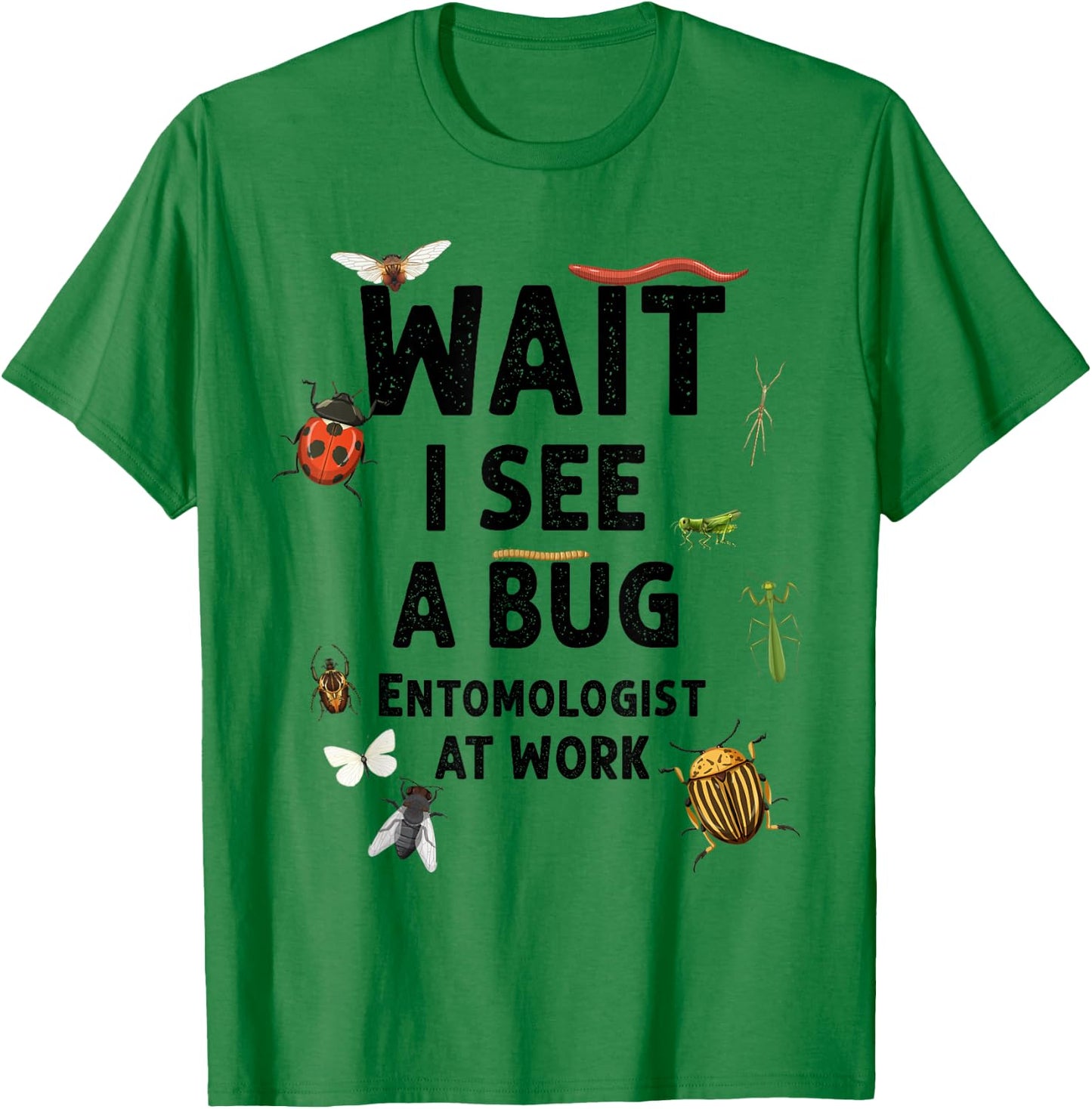 Kids Entomology Toddlers Wait I See A Bug Catchers Costume T-Shirt - T-Shirt | Irish Green