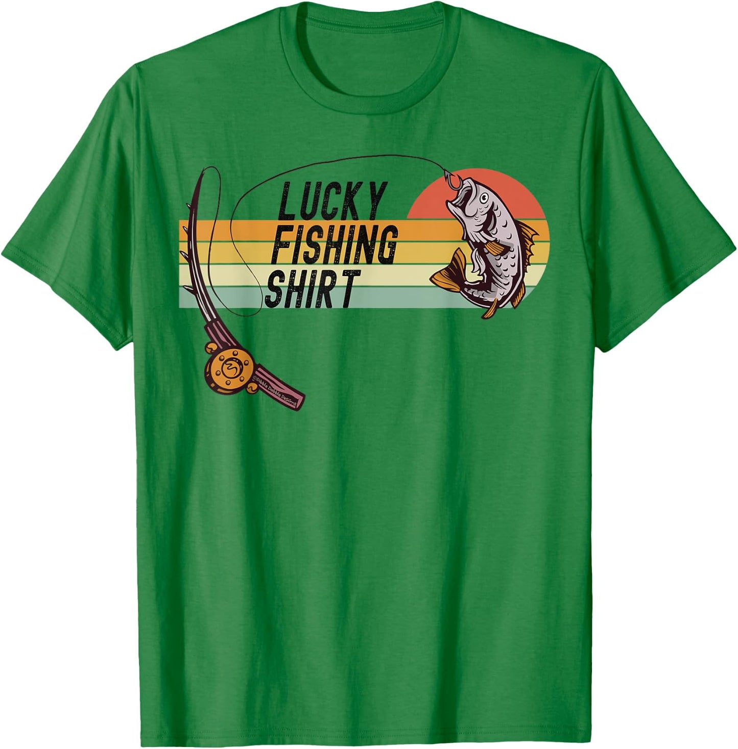 Funny Fisherman's Lucky Fishing Shirt Father's Day T-Shirt - T-Shirt | Irish Green