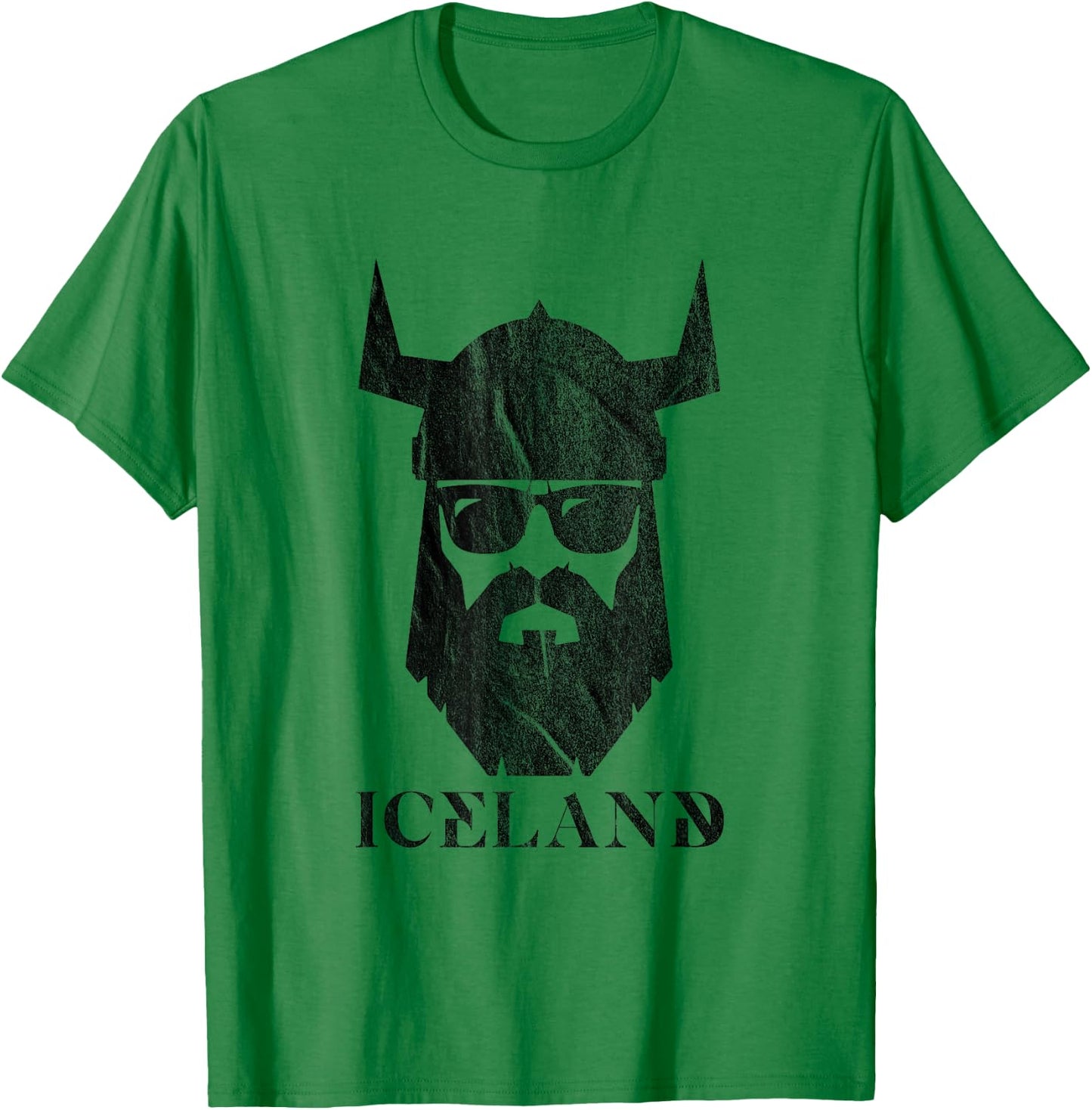 Iceland Shirt with Midnight Sun Viking T-Shirt - T-Shirt | Irish Green
