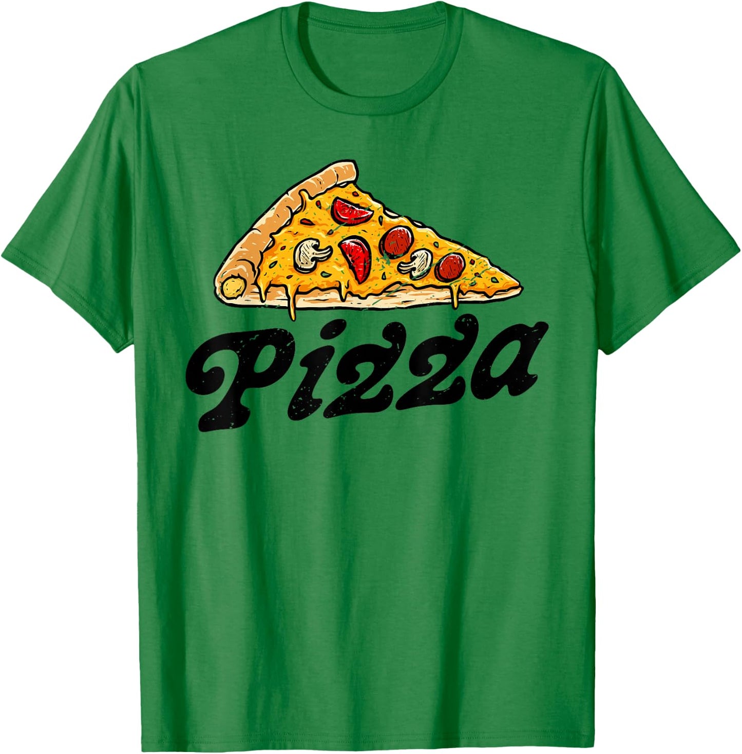 Pizza Day Retro Vintage 60s 70s Women Men Italian Food Lover T-Shirt - T-Shirt | Irish Green