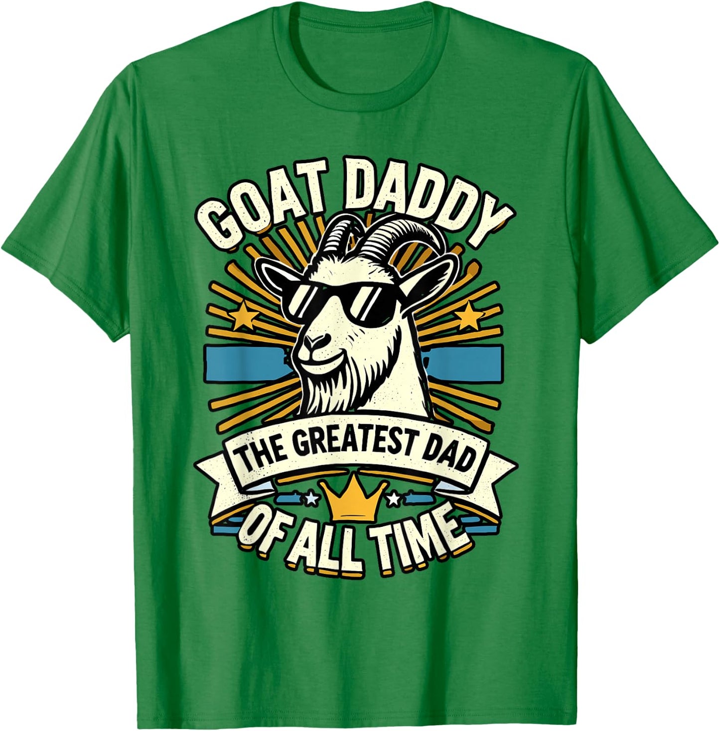 Goat Daddy Greatest Dad for Fathers Day T-Shirt - T-Shirt | Irish Green