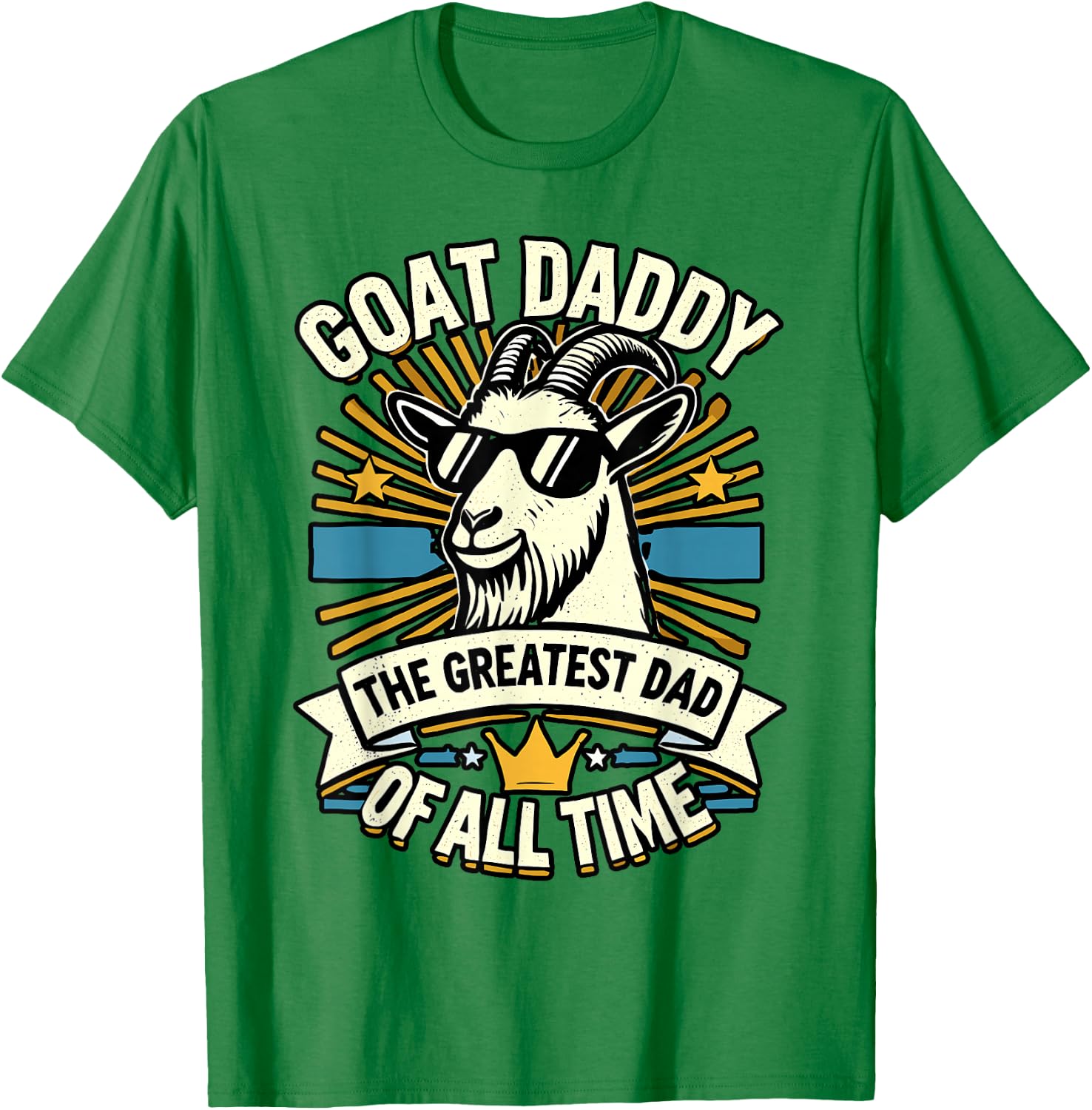 Goat Daddy Greatest Dad for Fathers Day T-Shirt - T-Shirt | Irish Green