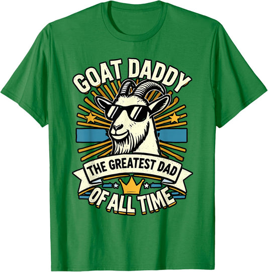 Goat Daddy Greatest Dad for Fathers Day T-Shirt - T-Shirt | Irish Green