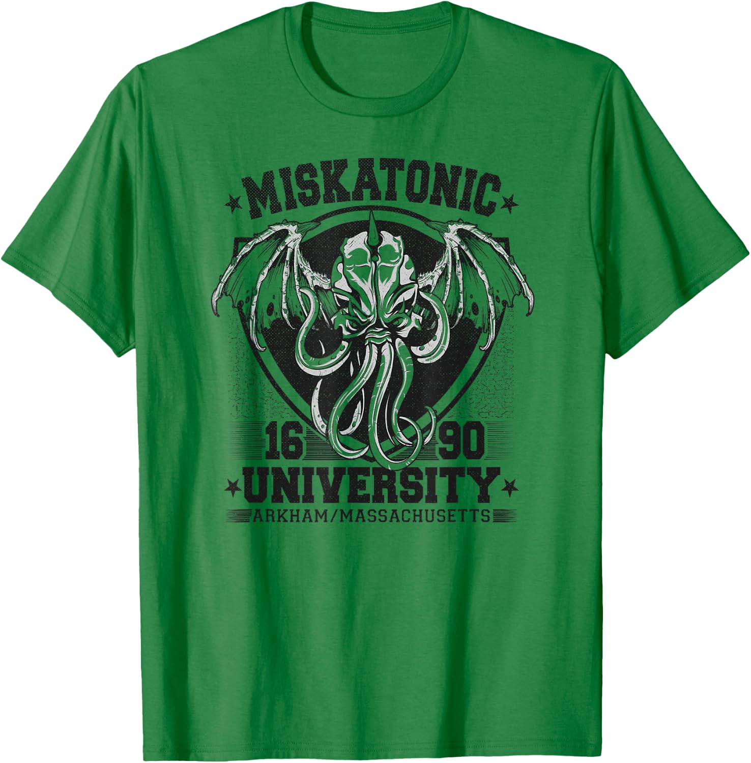Miskatonic Cthulhu University 1690, Horror Fiction T-Shirt - T-Shirt | Irish Green