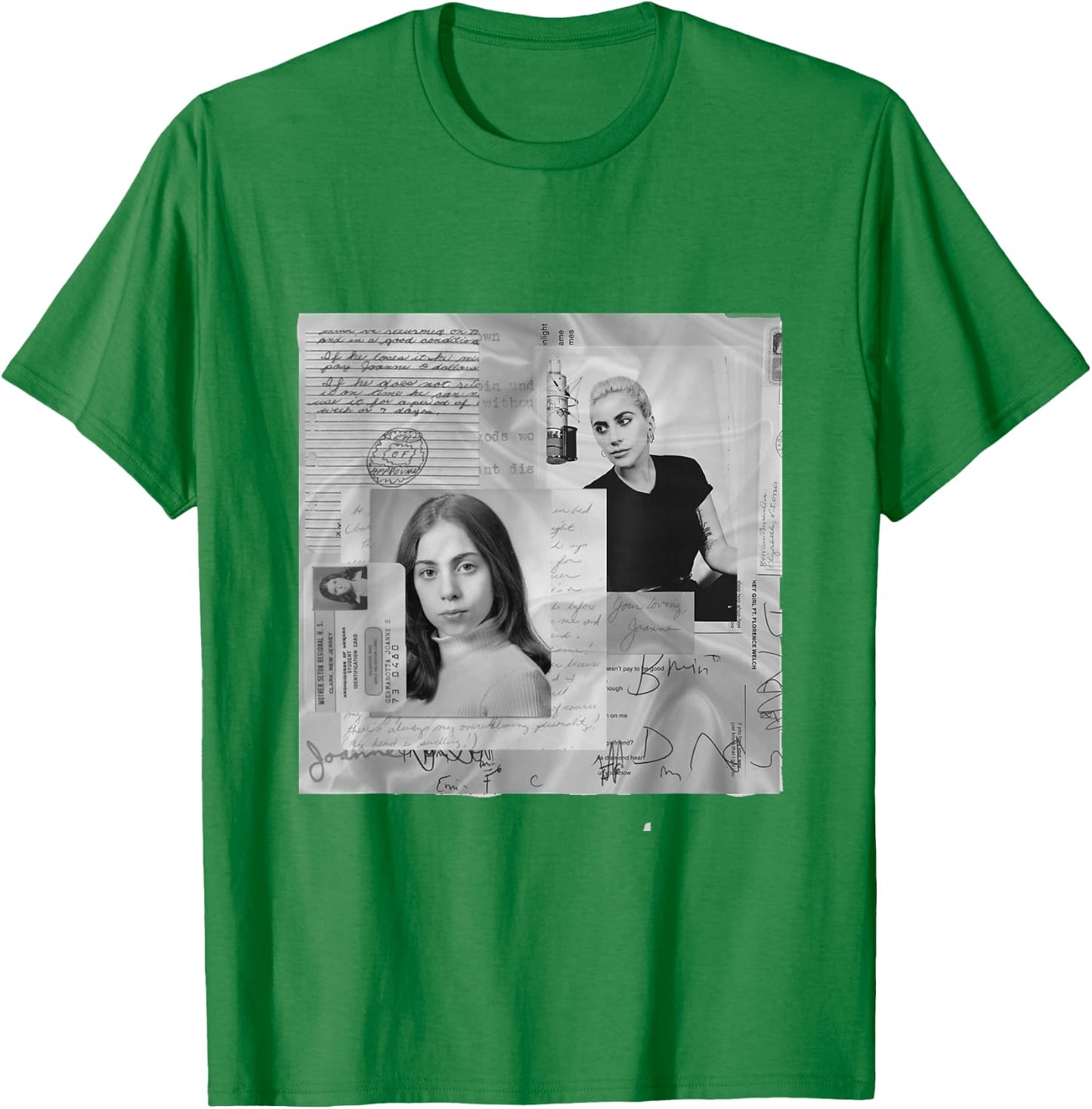 Lady Gaga Official Joanne White Photo T-Shirt - T-Shirt | Irish Green