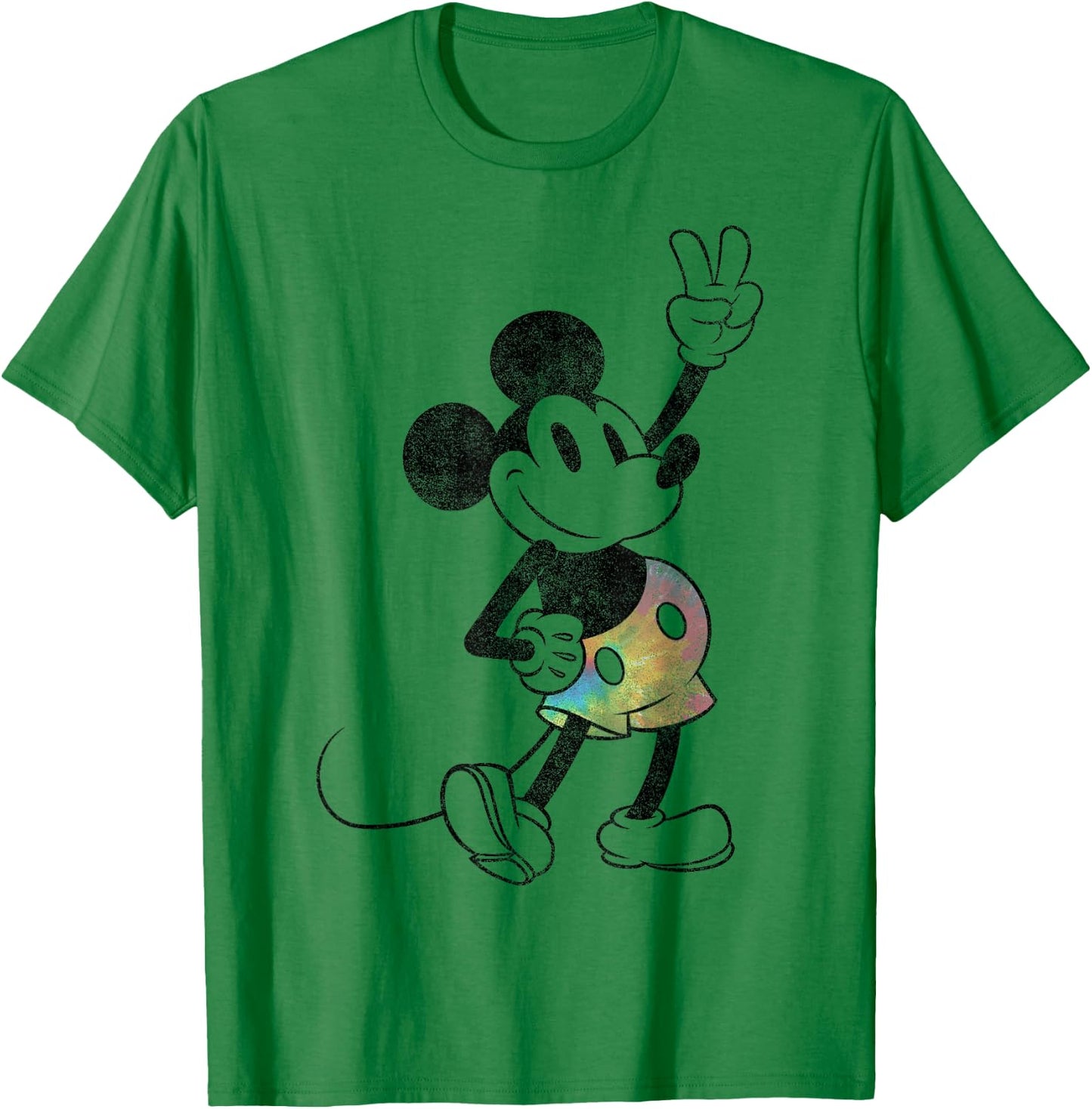 Disney Mickey and Friends Mickey Tie Dye Shorts T-Shirt - T-Shirt | Irish Green