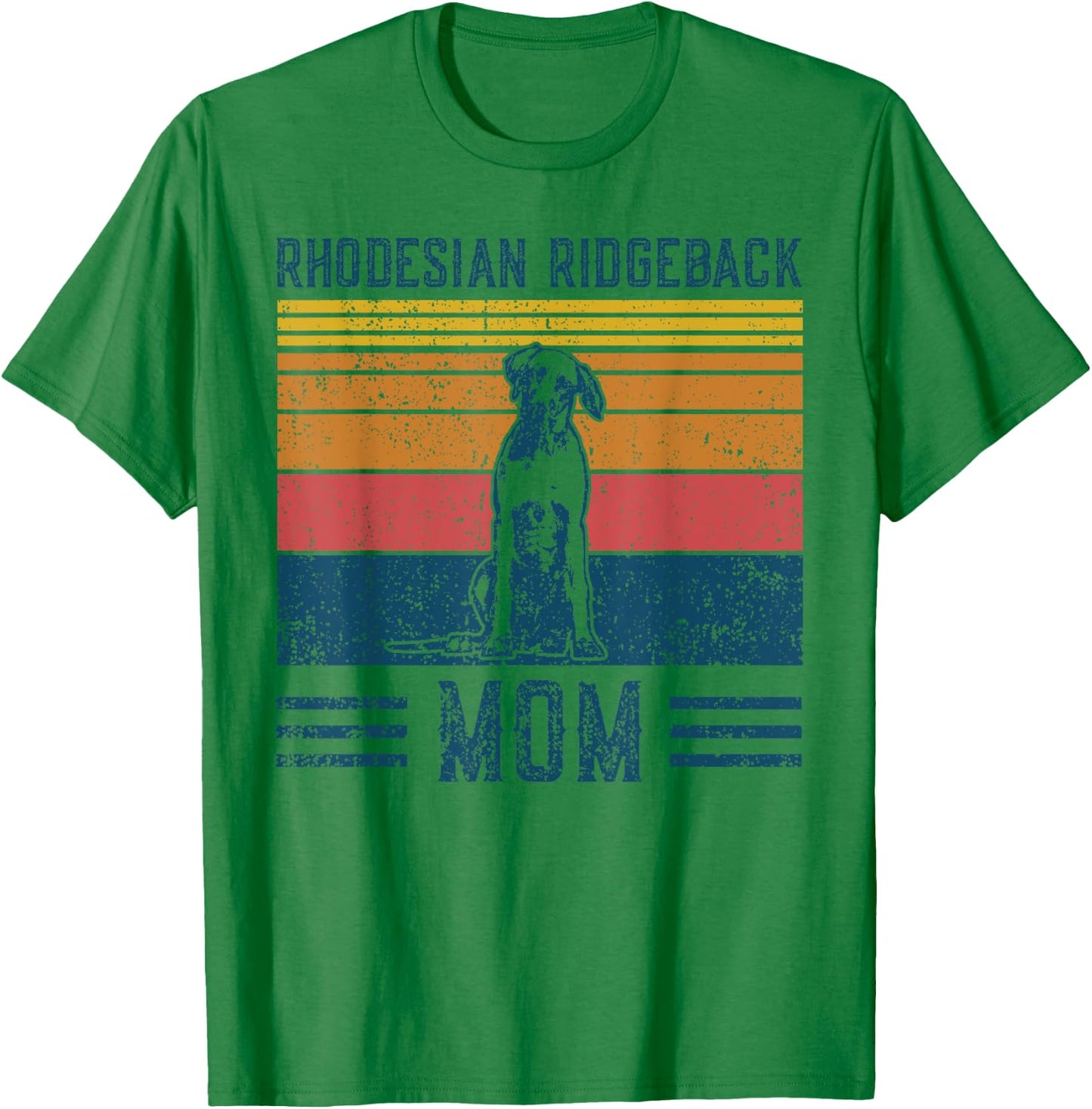 Dog Ridgeback Mom - Vintage Rhodesian Ridgeback Mom T-Shirt - T-Shirt | Irish Green