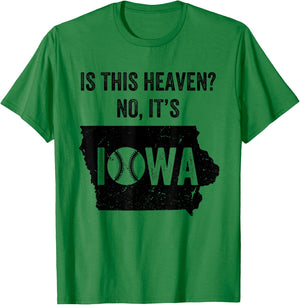 is This Heaven No It's Iowa Vintage Field of Baseball Dreams T-Shirt - T-Shirt | Irish Green