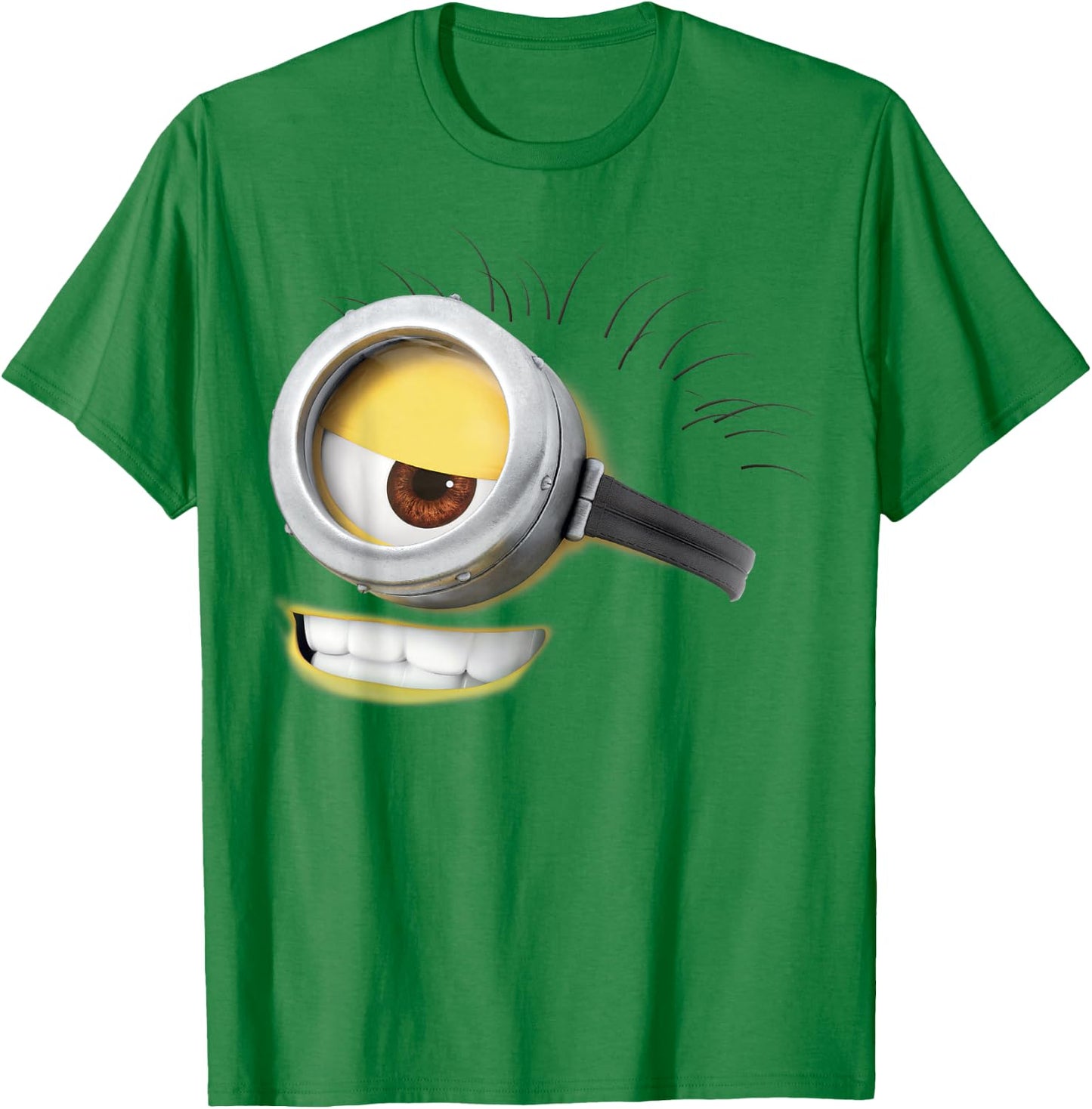 Despicable Me Minions Carl Smirk Face Graphic T-Shirt - T-Shirt | Irish Green
